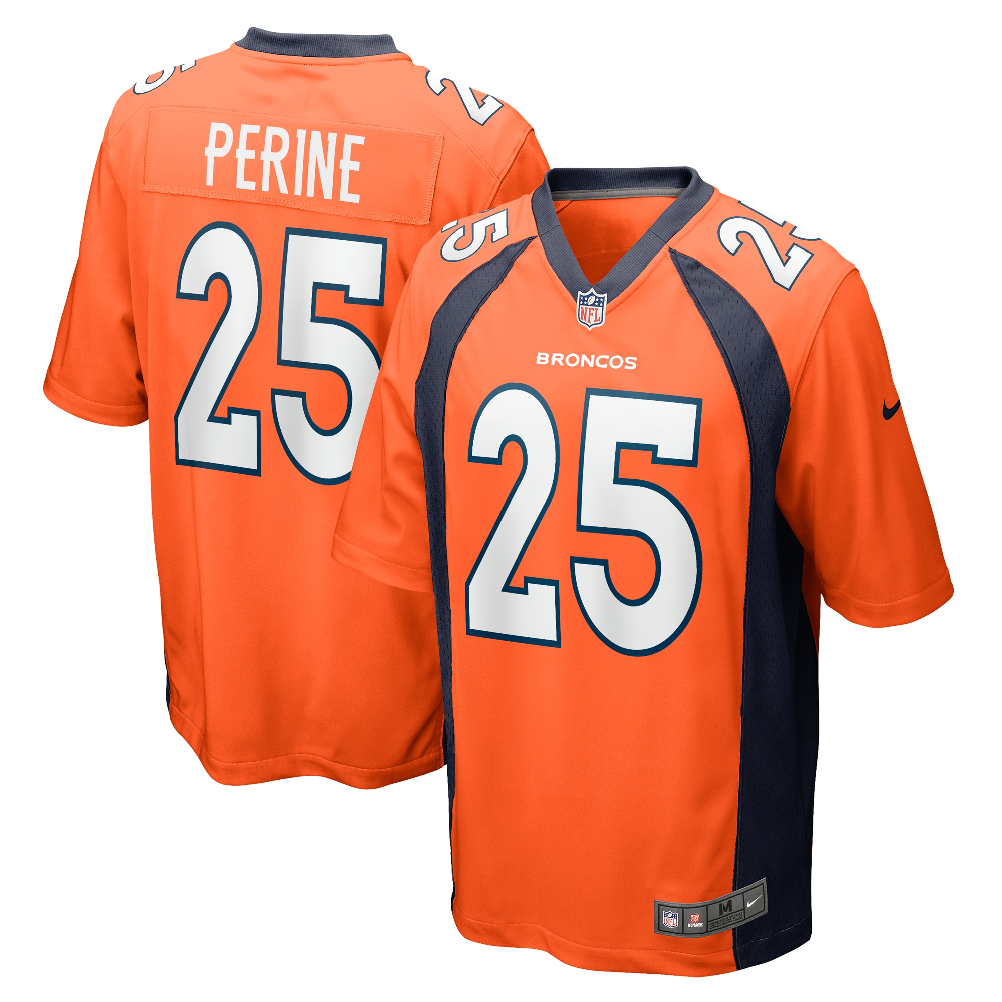 Men's Denver Broncos Samaje Perine Orange Game Player Jersey JS9383 nicesnker