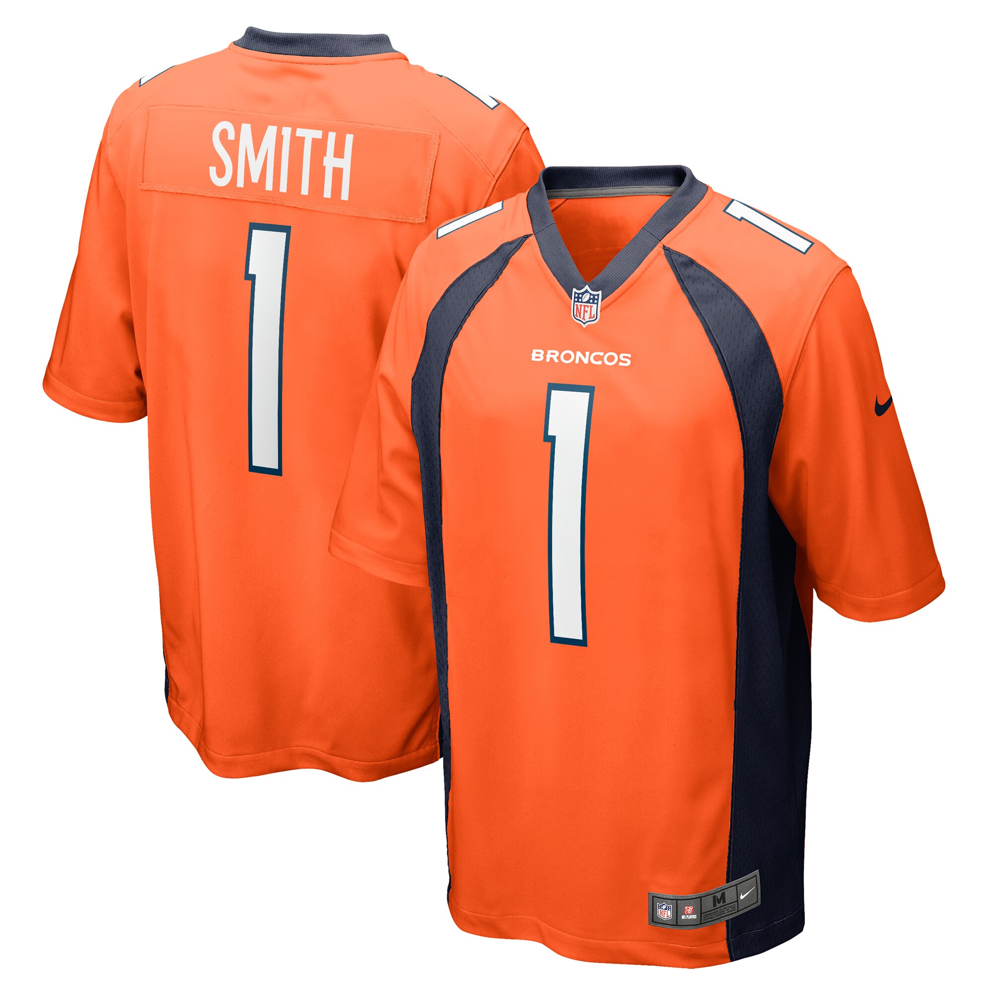 Men's Denver Broncos Tremon Smith Orange Game Jersey JS7782 nicesnker