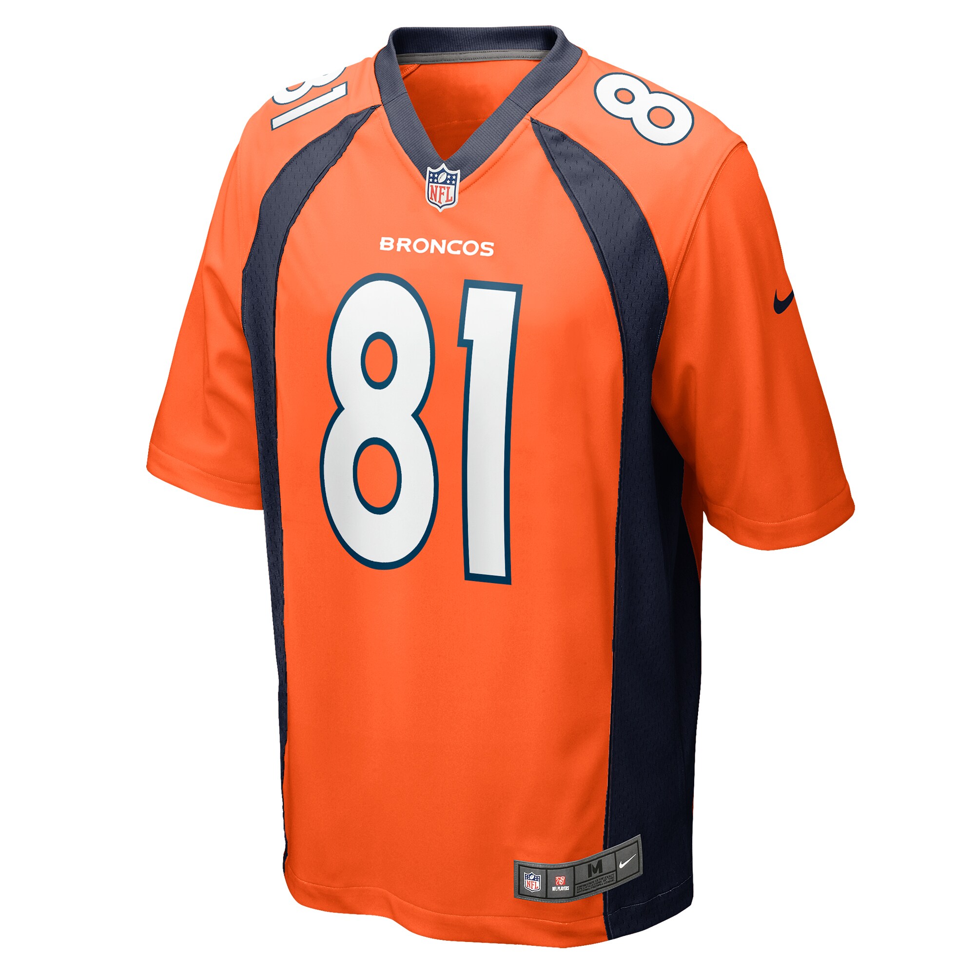 Alternative view of Men's Denver Broncos Tre'Quan Smith Orange Game Jersey JS8438 nicesnker