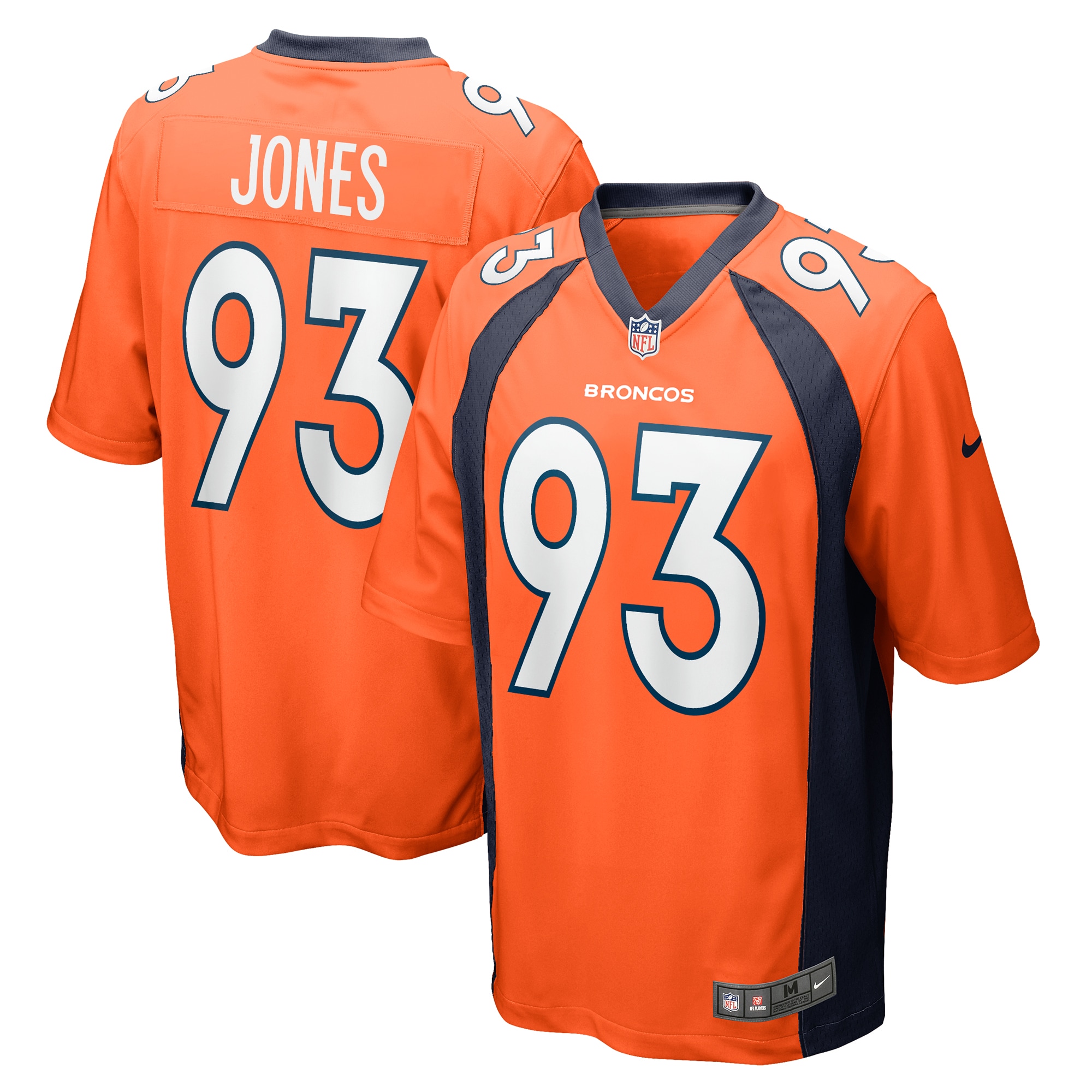 Men's Denver Broncos Troy Jones Orange Game Jersey JS5026 nicesnker