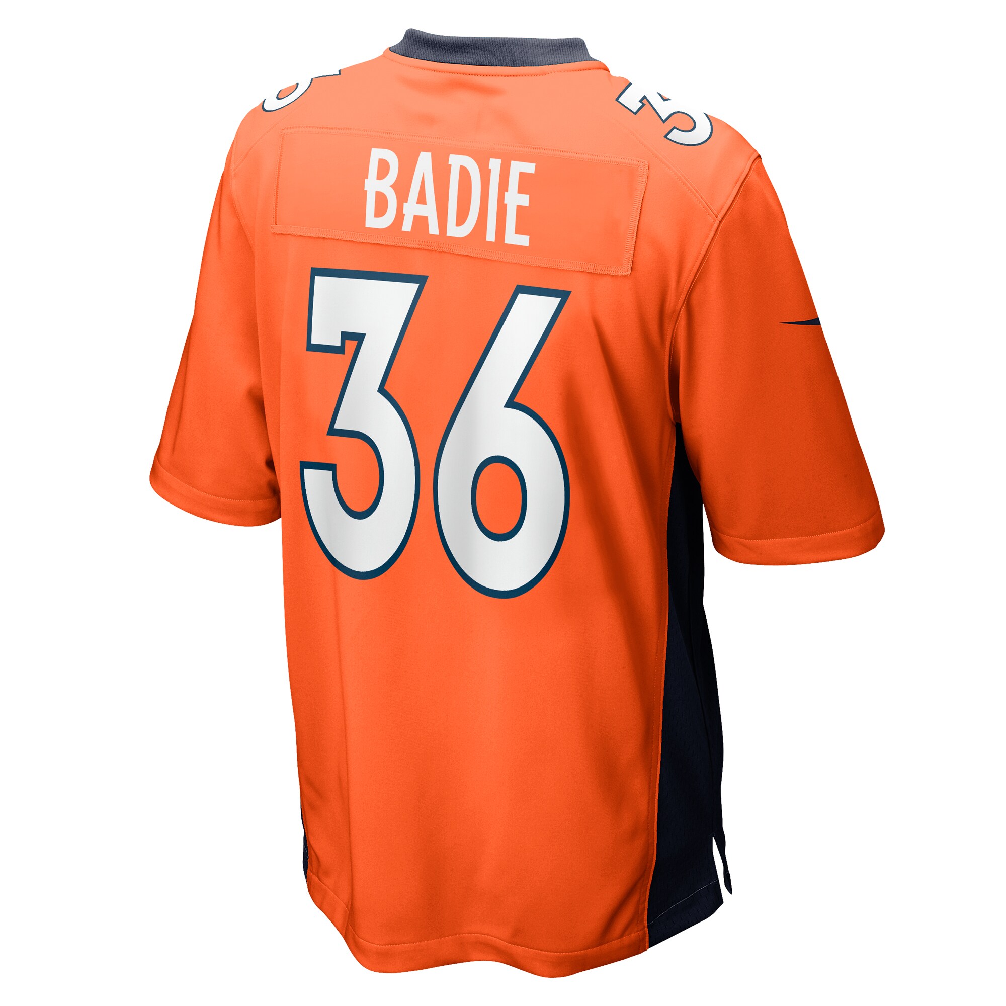 Men's Denver Broncos Tyler Badie Orange Team Game Jersey JS6939 nicesnker - Image 3