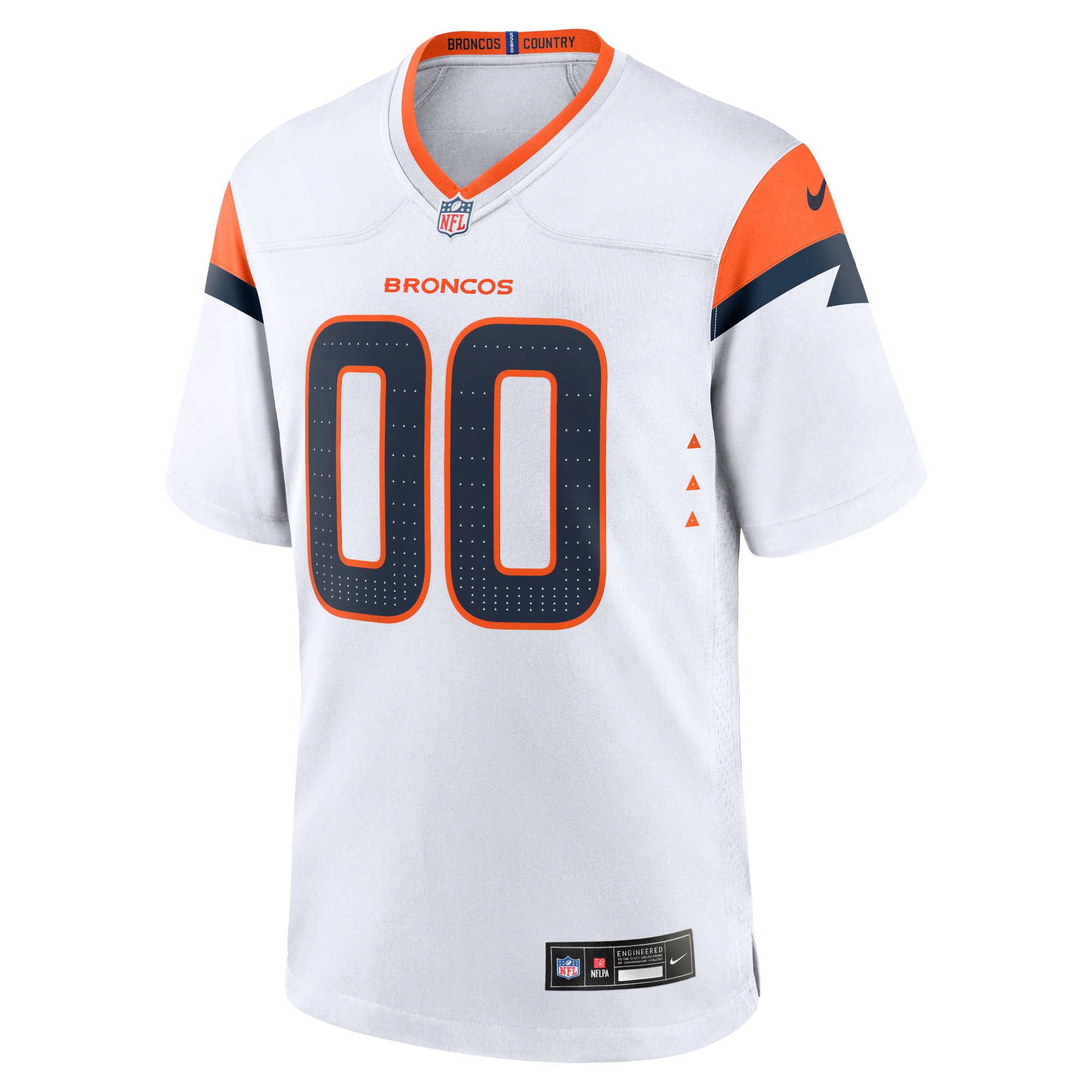 Alternative view of Men's Denver Broncos White Mile High Collection Custom Game Jersey JS8603 nicesnker