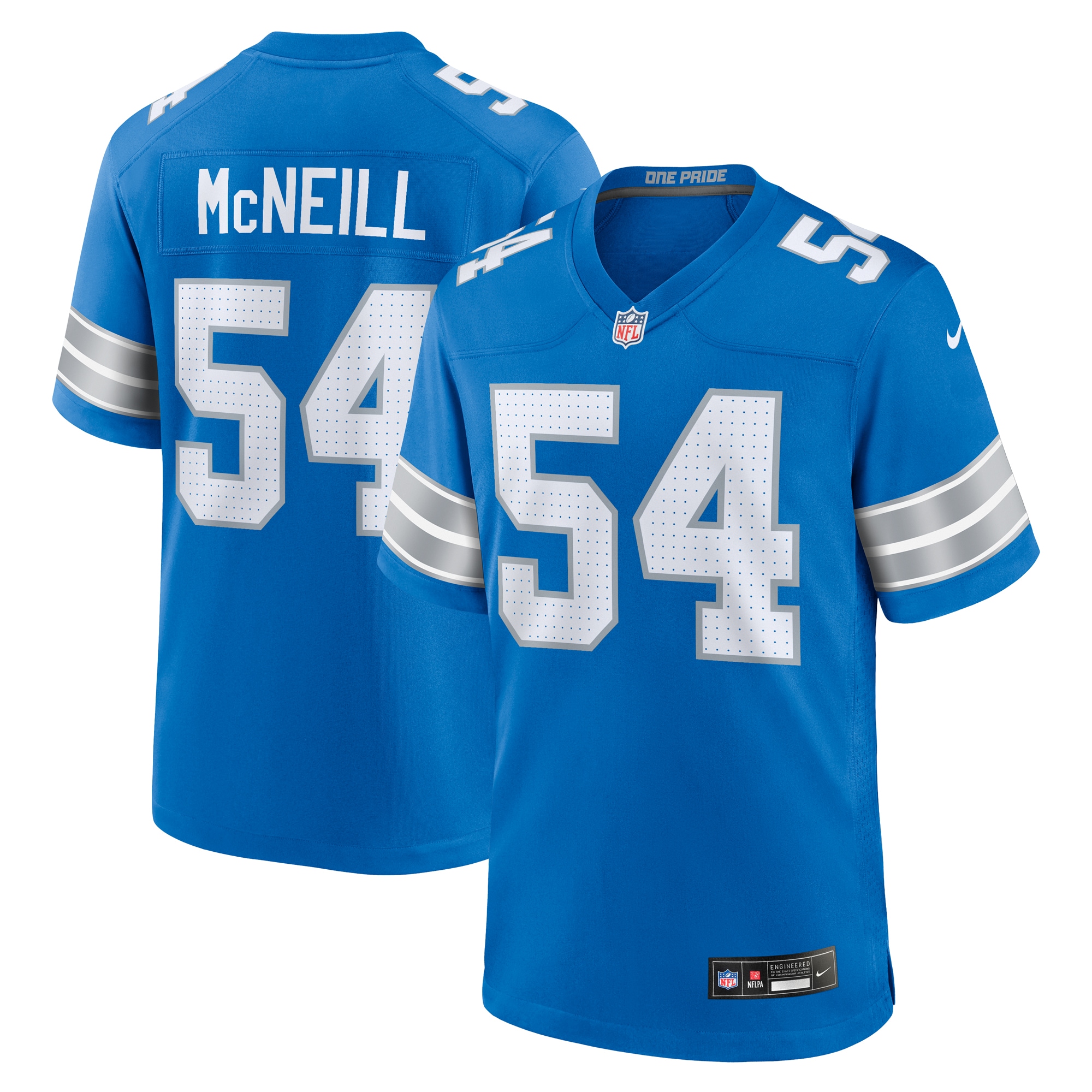 Men's Detroit Lions Alim McNeill Blue Team Game Jersey JS6243 nicesnker