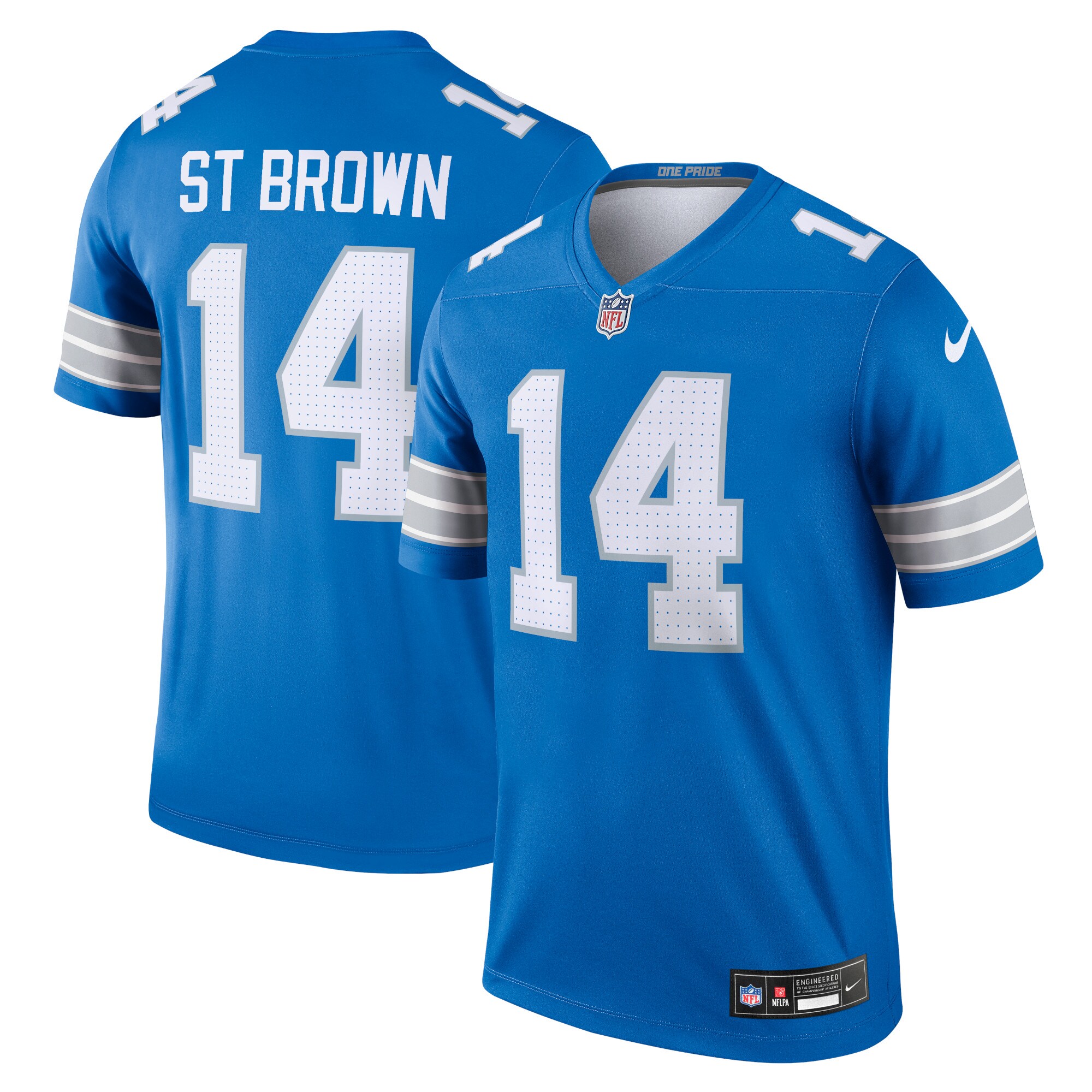 Men's Detroit Lions Amon-Ra St. Brown Blue Team Legend Player Performance Top JS5197 nicesnker