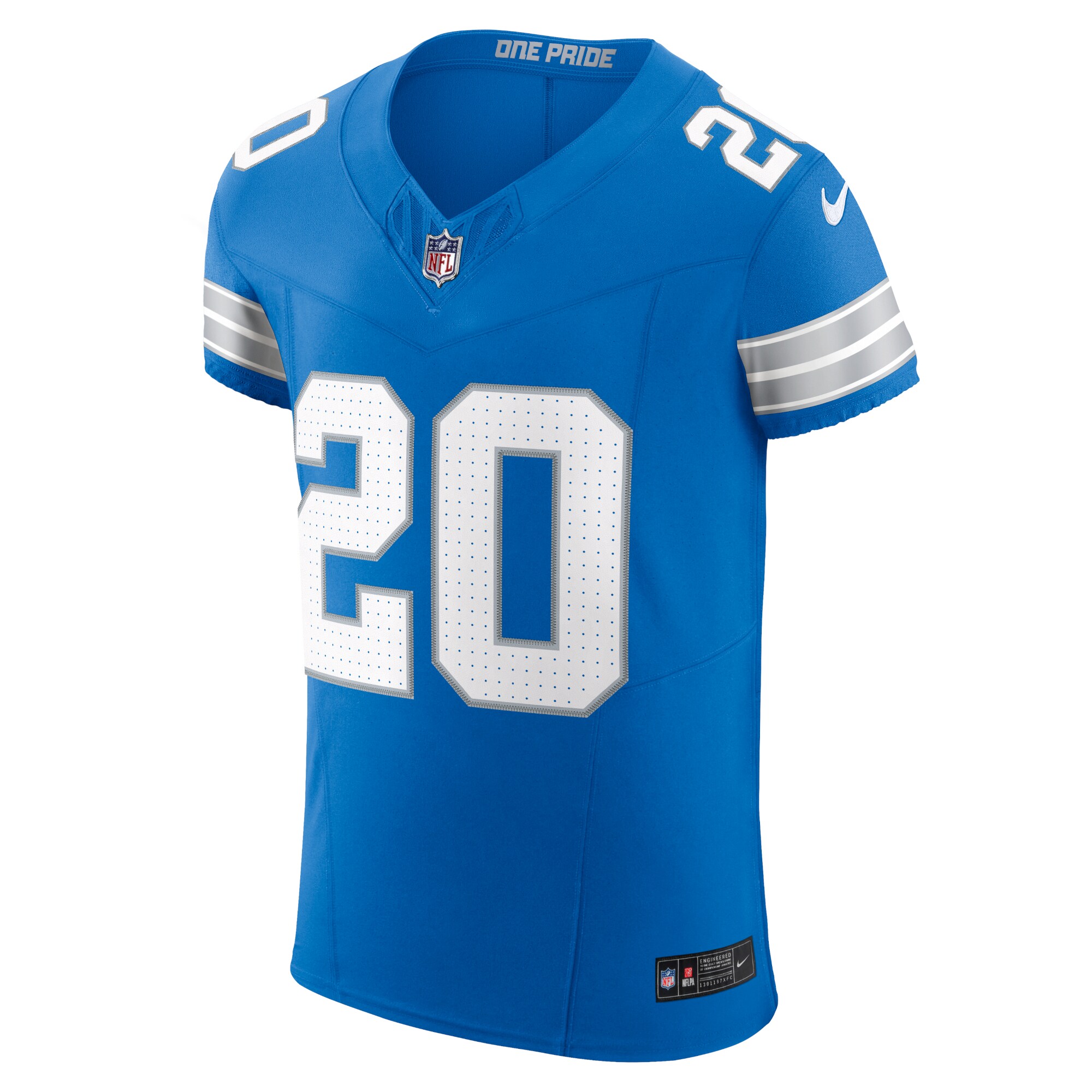 Alternative view of Men's Detroit Lions Barry Sanders Blue Retired Player Vapor F.U.S.E. Elite Jersey JS5214 nicesnker