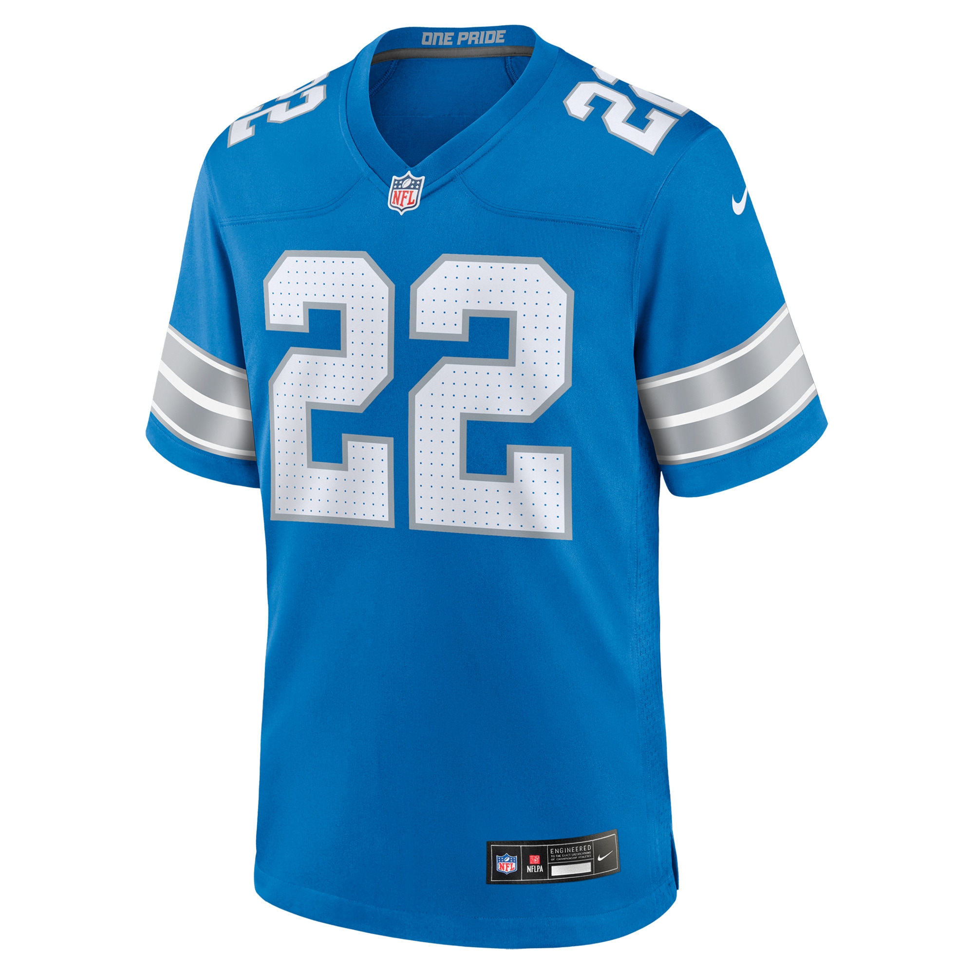 Alternative view of Men's Detroit Lions Bobby Layne Blue Retired Player Game Jersey JS4160 nicesnker