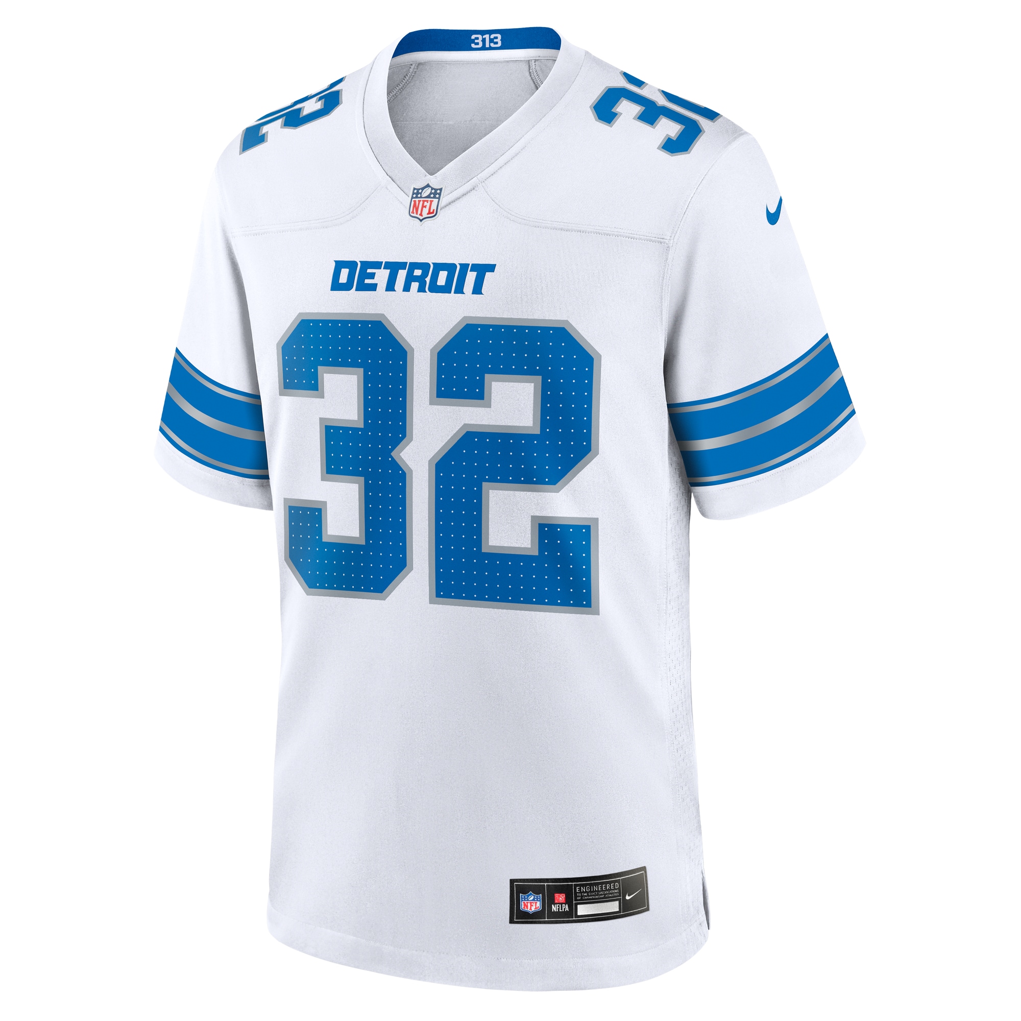 Alternative view of Men's Detroit Lions Brian Branch White White Game Jersey JS4365 nicesnker