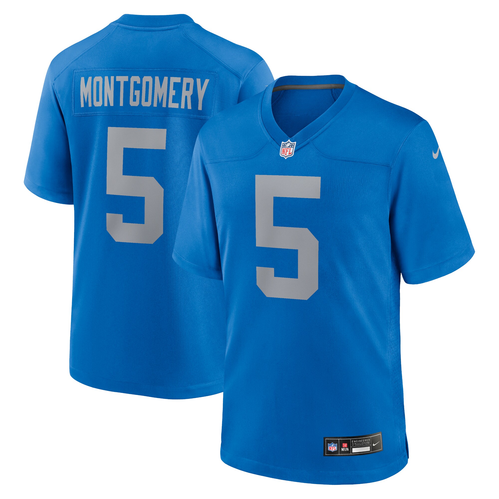Men's Detroit Lions David Montgomery Blue Alternate Game Jersey JS7690 nicesnker