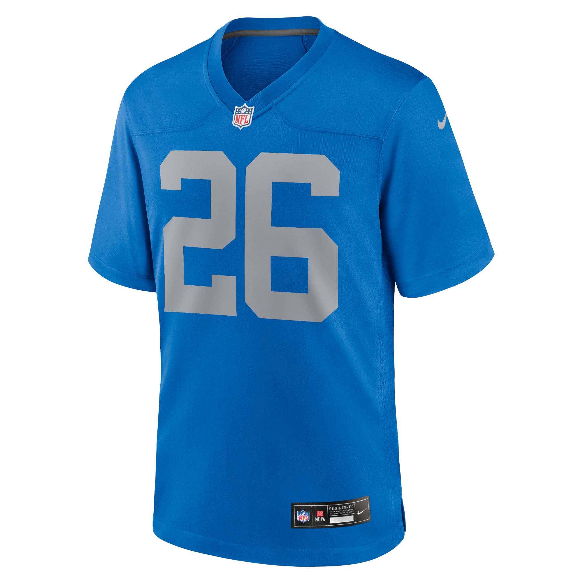 Alternative view of Men's Detroit Lions Jahmyr Gibbs Blue Alternate Game Jersey JS1161 nicesnker
