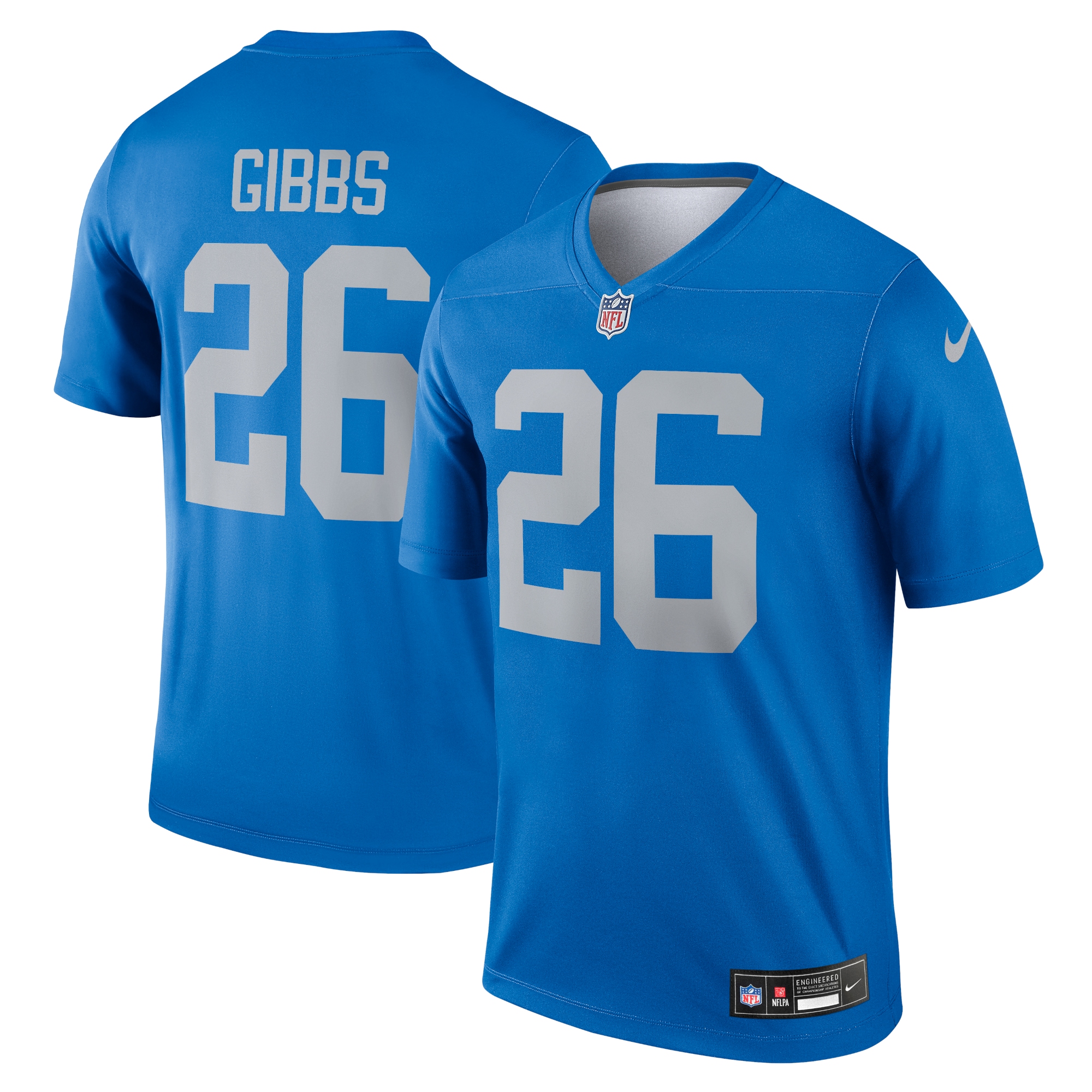 Men's Detroit Lions Jahmyr Gibbs Blue Alternate Legend Player Performance Top JS7821 nicesnker