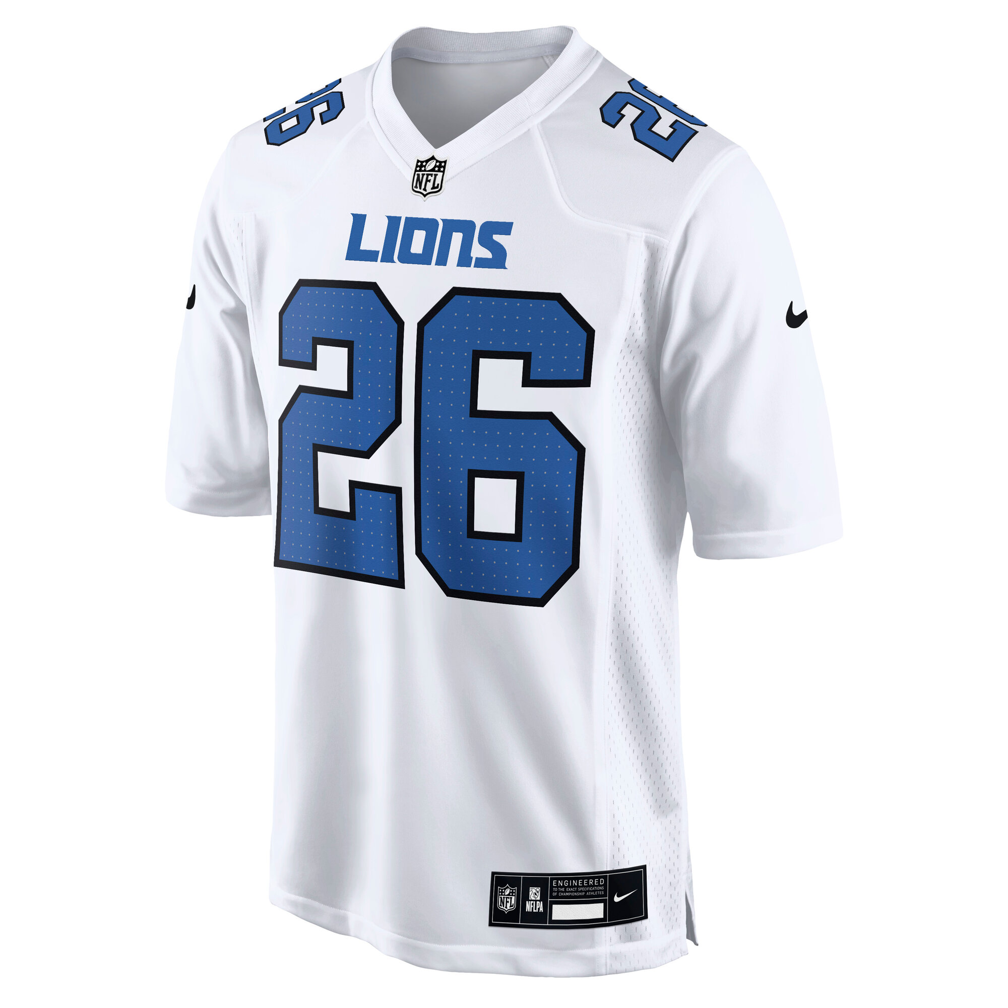 Alternative view of Men's Detroit Lions Jahmyr Gibbs White Tundra Fashion Game Jersey JS3903 nicesnker