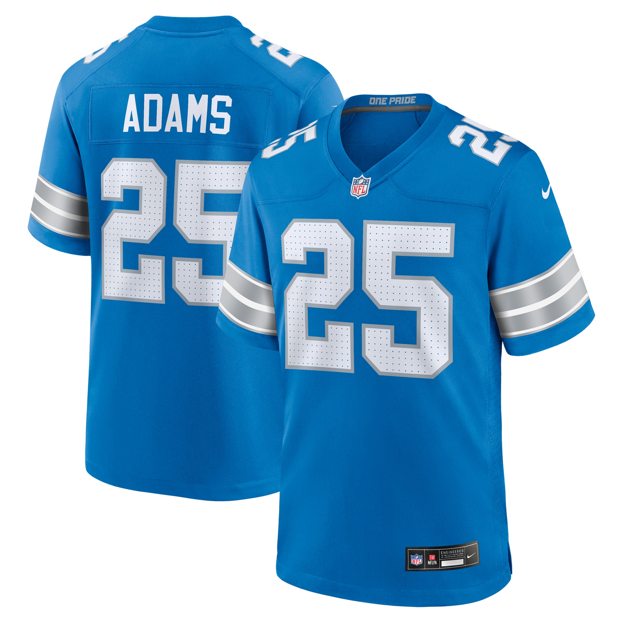 Men's Detroit Lions Jamal Adams Blue Team Game Jersey JS4257 nicesnker
