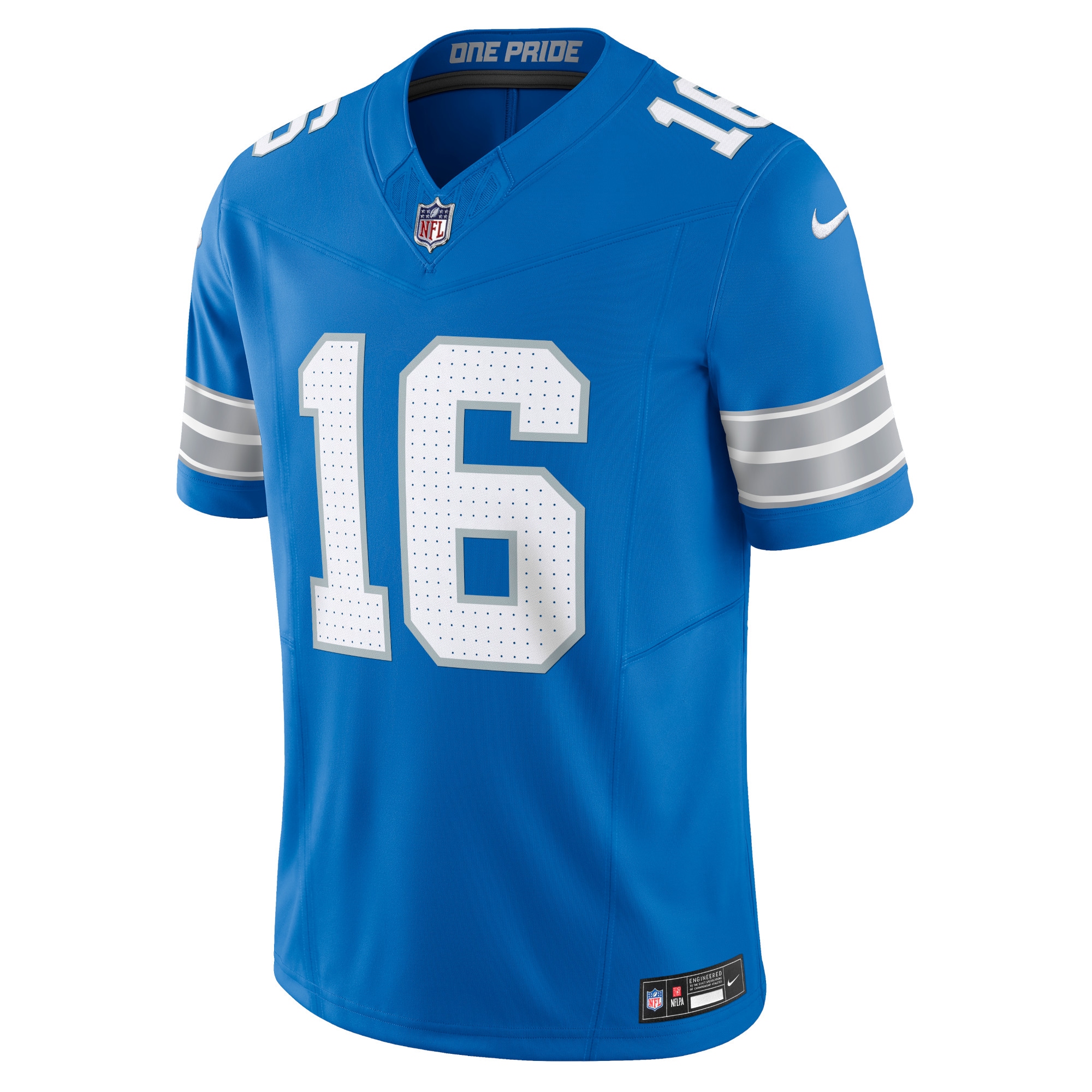 Alternative view of Men's Detroit Lions Jared Goff Blue Vapor F.U.S.E. Limited Jersey JS8931 nicesnker