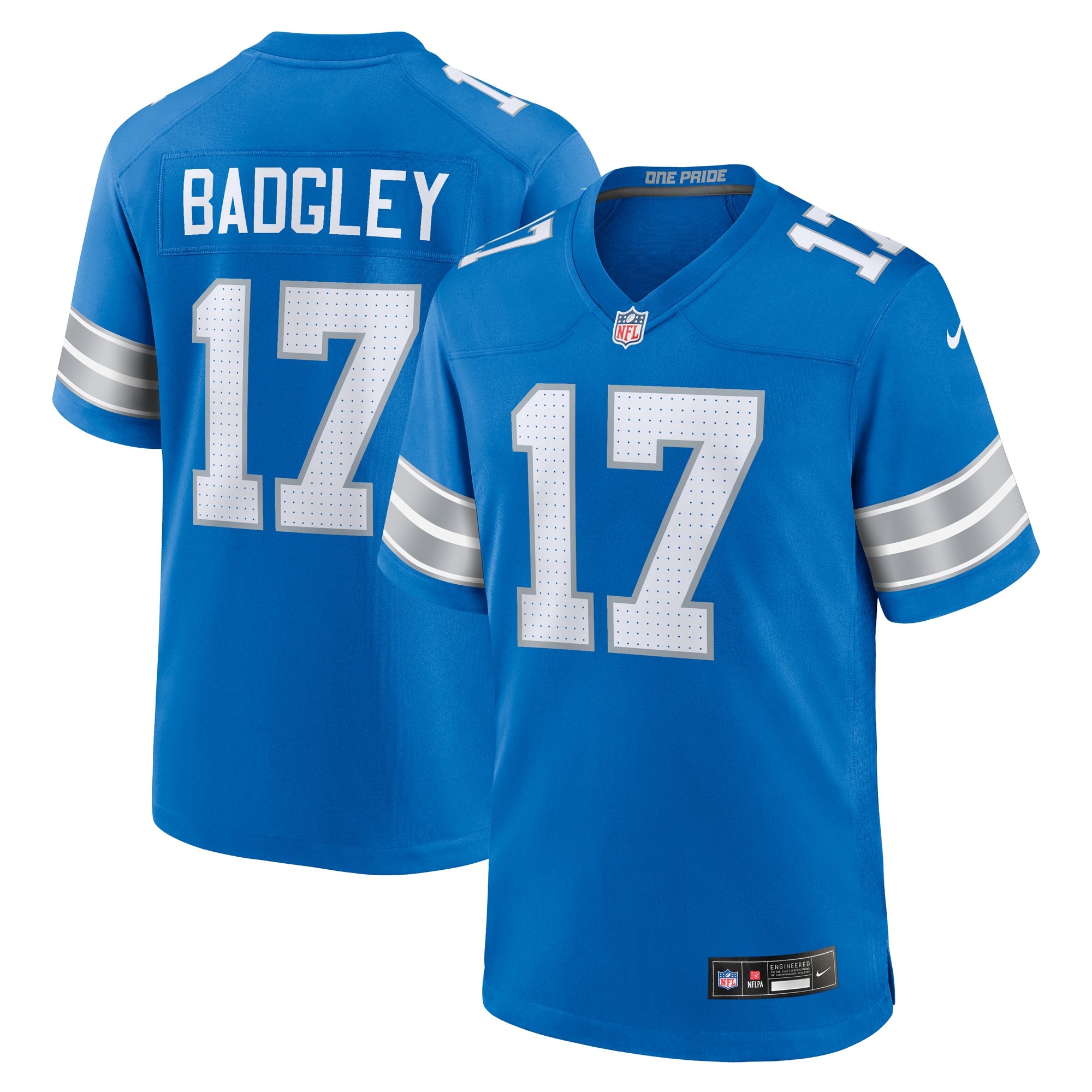 Men's Detroit Lions Michael Badgley Blue Team Game Jersey JS3436 nicesnker