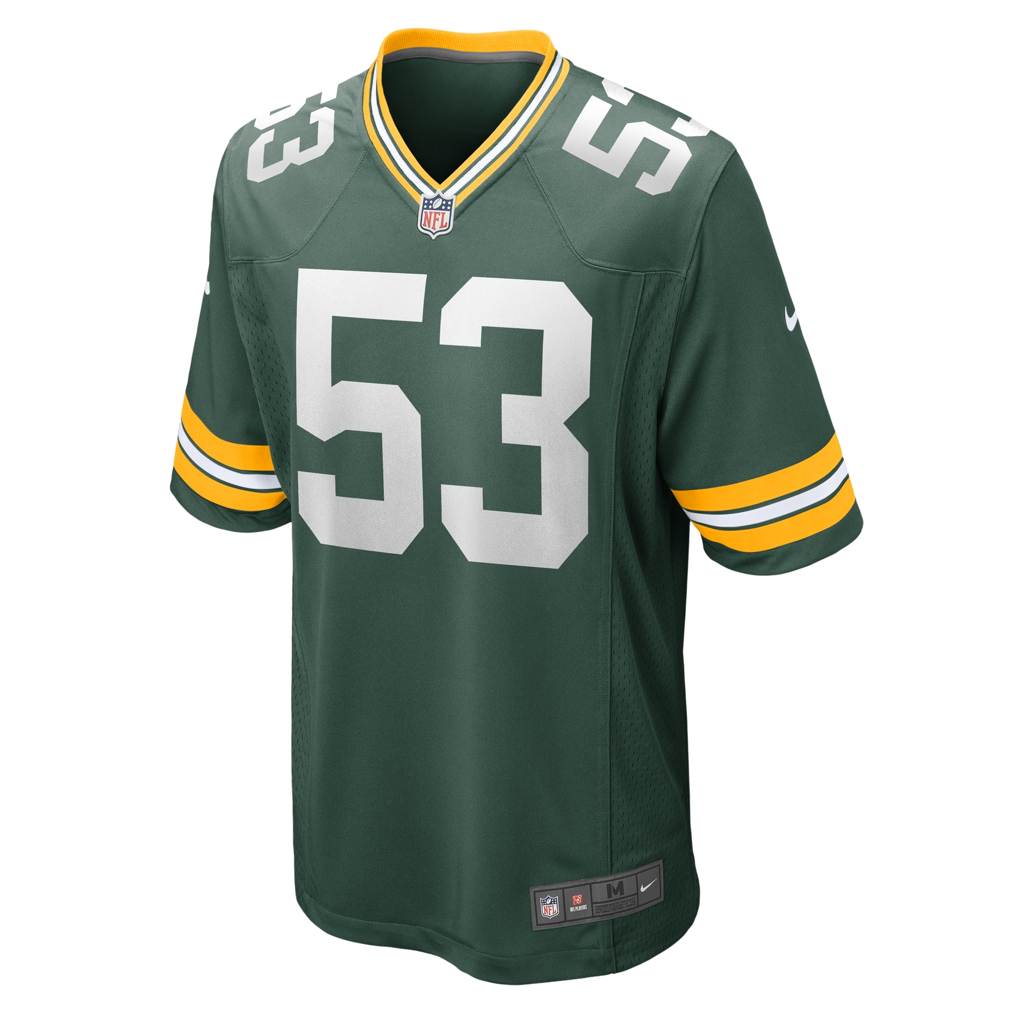 Alternative view of Men's Green Bay Packers Arron Mosby Green Team Game Jersey JS3589 nicesnker