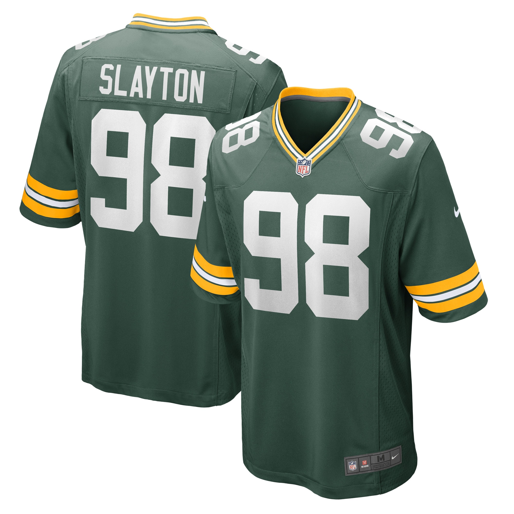 Men's Green Bay Packers Chris Slayton Green Game Player Jersey JS4392 nicesnker