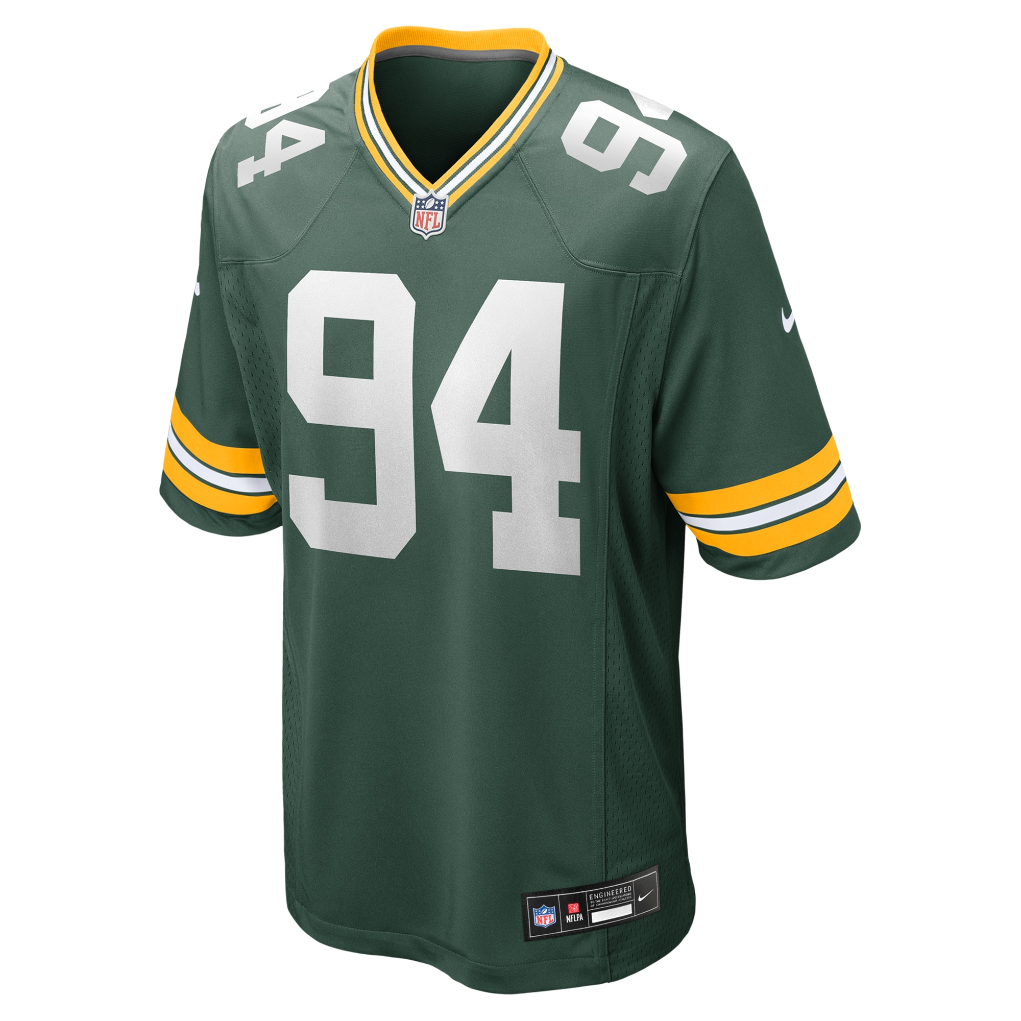 Alternative view of Men's Green Bay Packers Karl Brooks Green Game Jersey JS6533 nicesnker