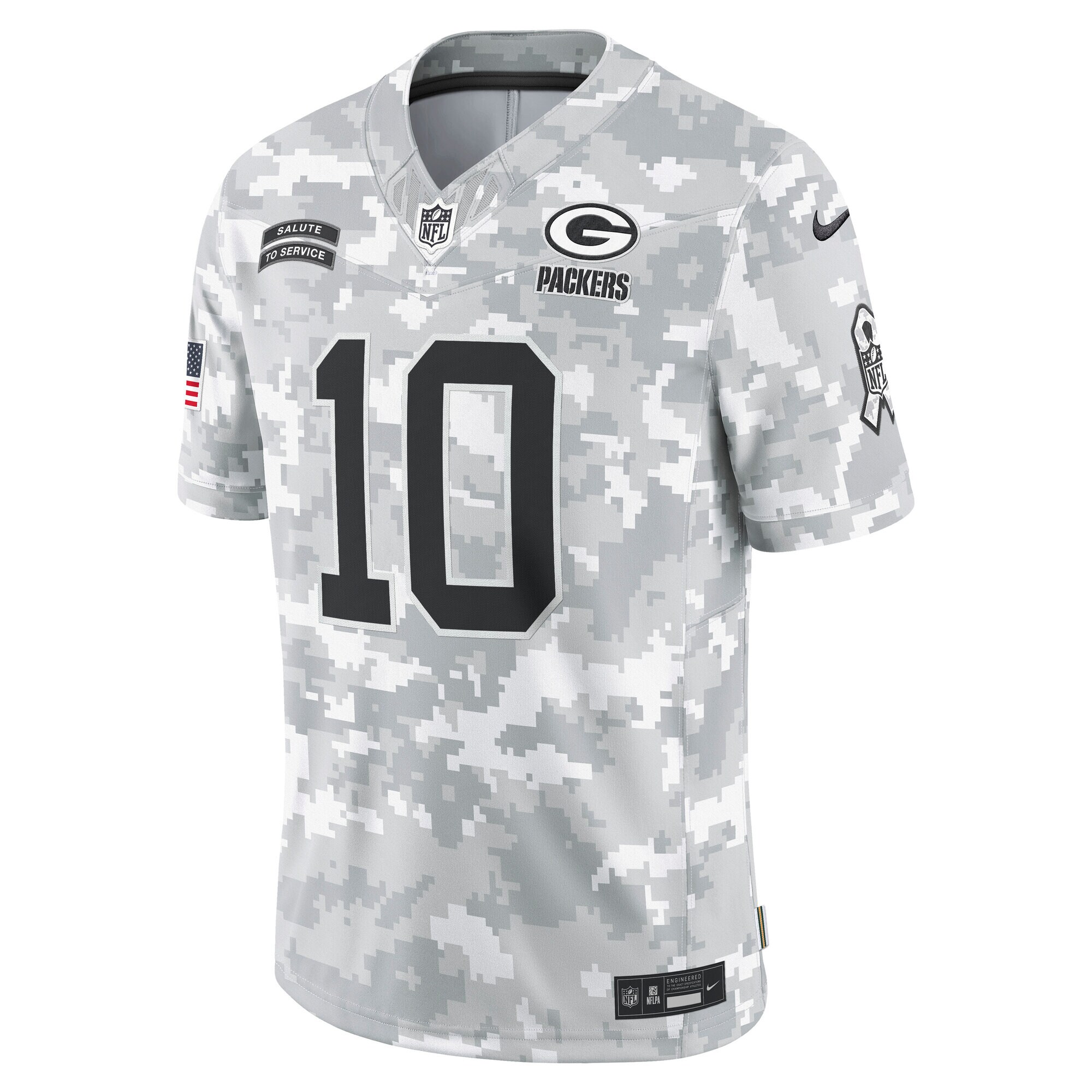 Alternative view of Men's Green Bay Packers Love Arctic Camo 2024 Salute to Service Limited Jersey JS9283 nicesnker