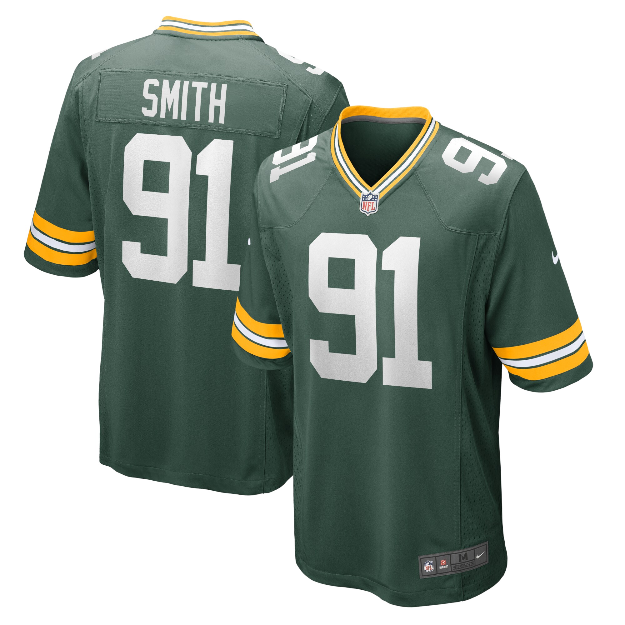 Men's Green Bay Packers Preston Smith Green Game Team Jersey JS4482 nicesnker