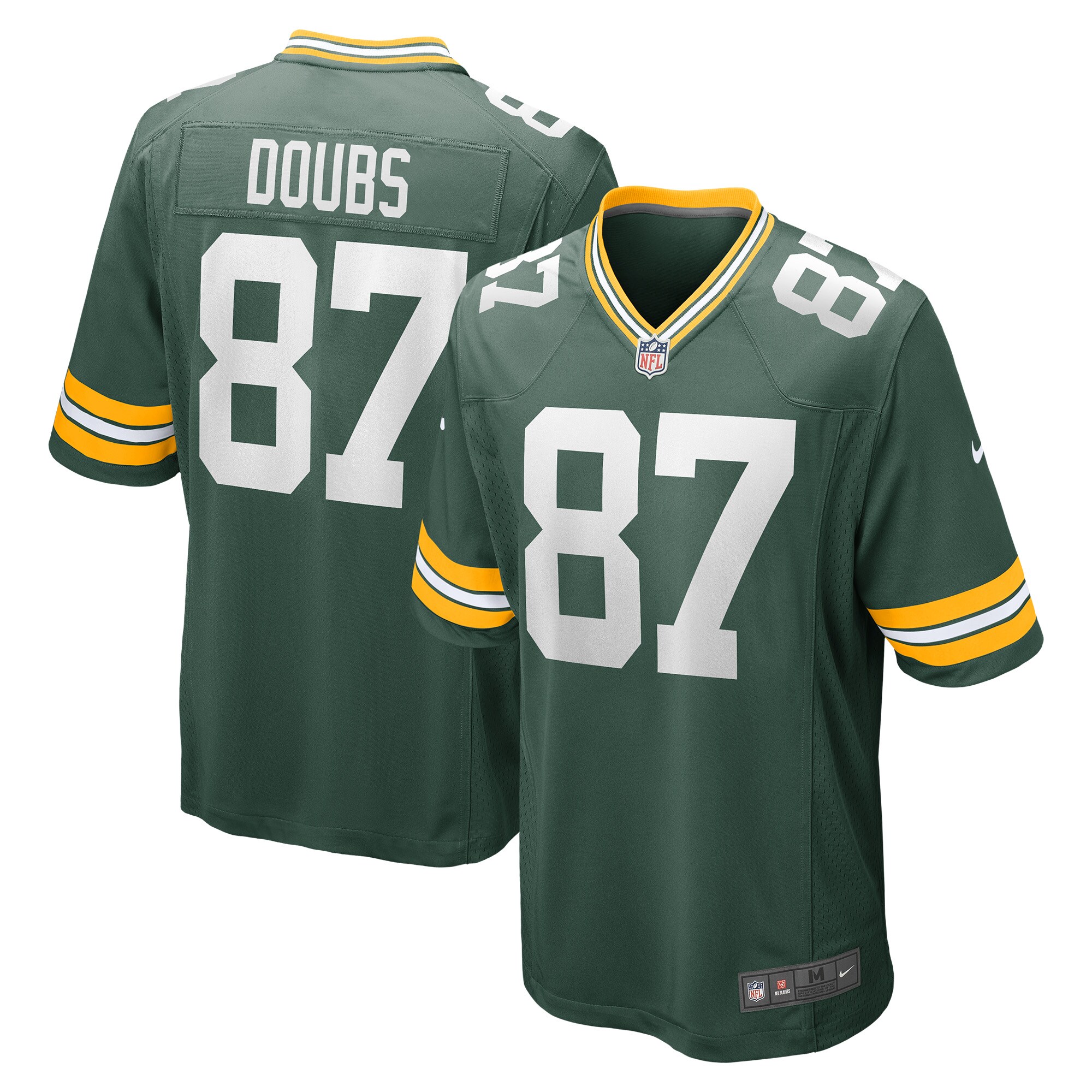 Men's Green Bay Packers Romeo Doubs Green Game Player Jersey JS2870 nicesnker