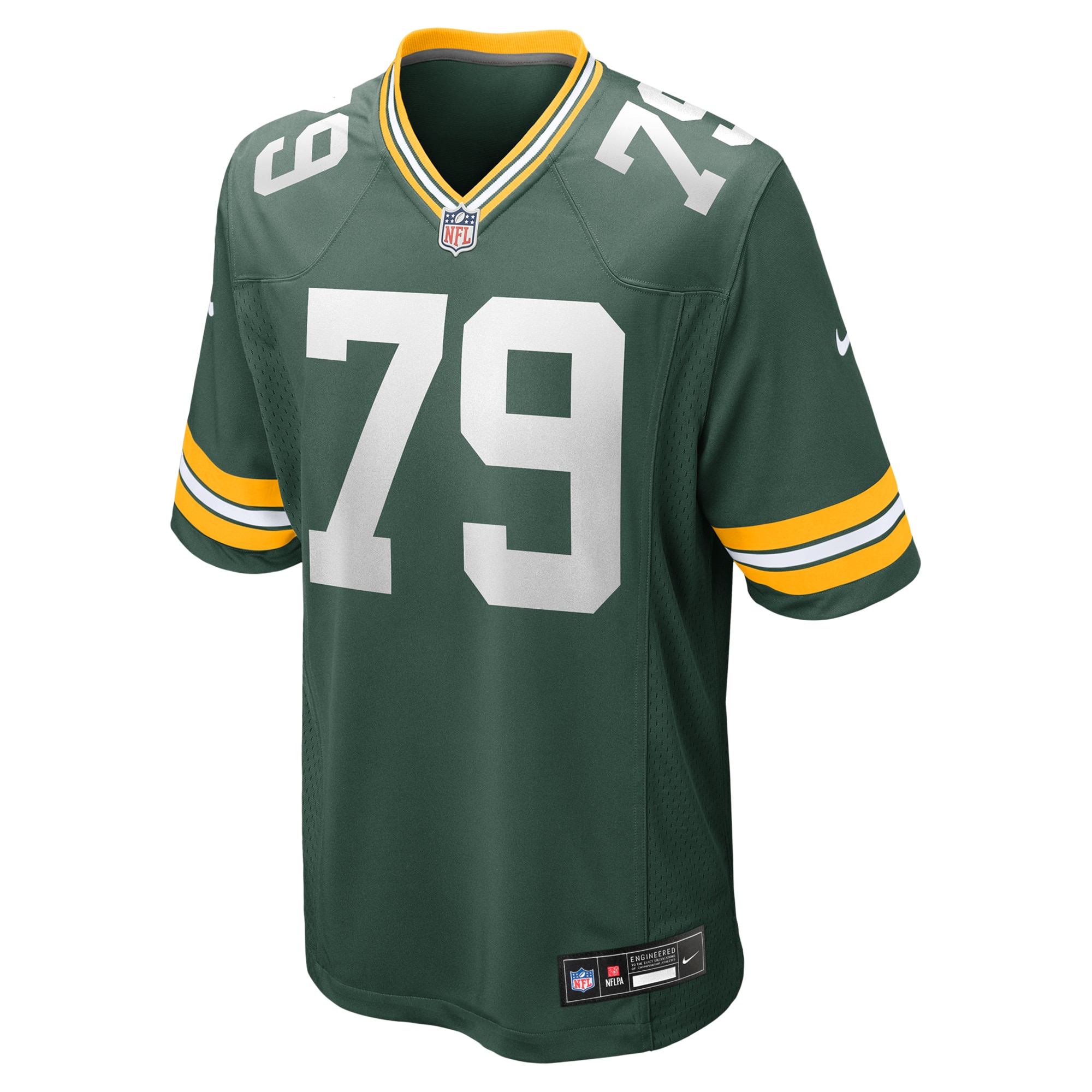 Alternative view of Men's Green Bay Packers Travis Glover Green Game Jersey JS7005 nicesnker