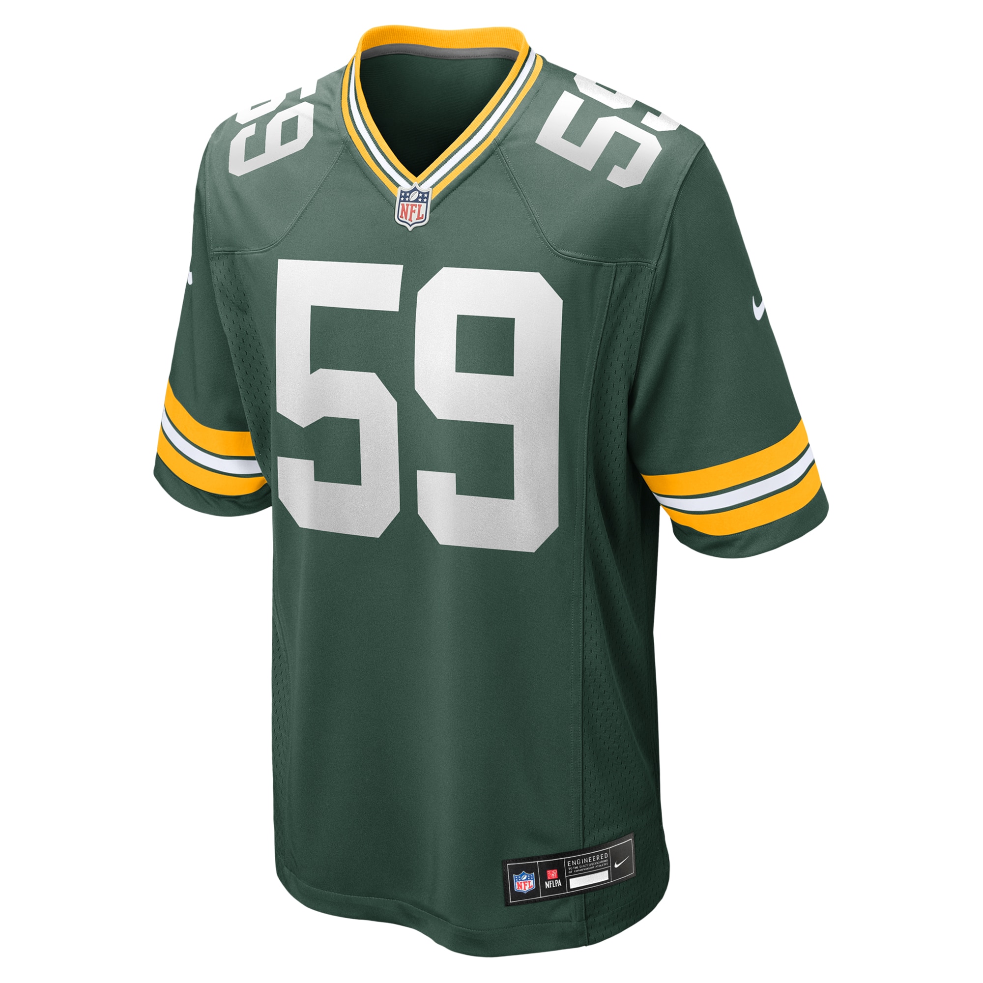 Alternative view of Men's Green Bay Packers Ty'Ron Hopper Green Game Jersey JS8960 nicesnker