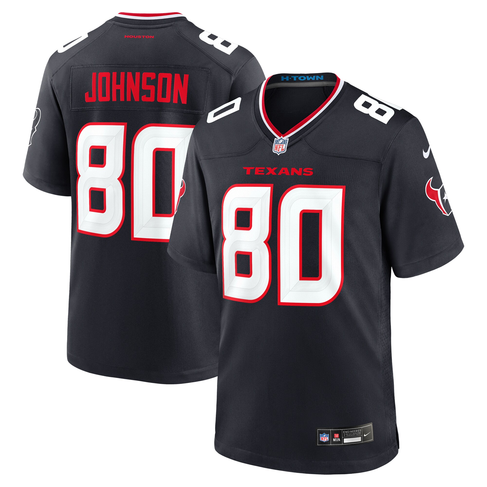 Men's Houston Texans Andre Johnson Navy Team Retired Player Game Jersey JS5342 nicesnker
