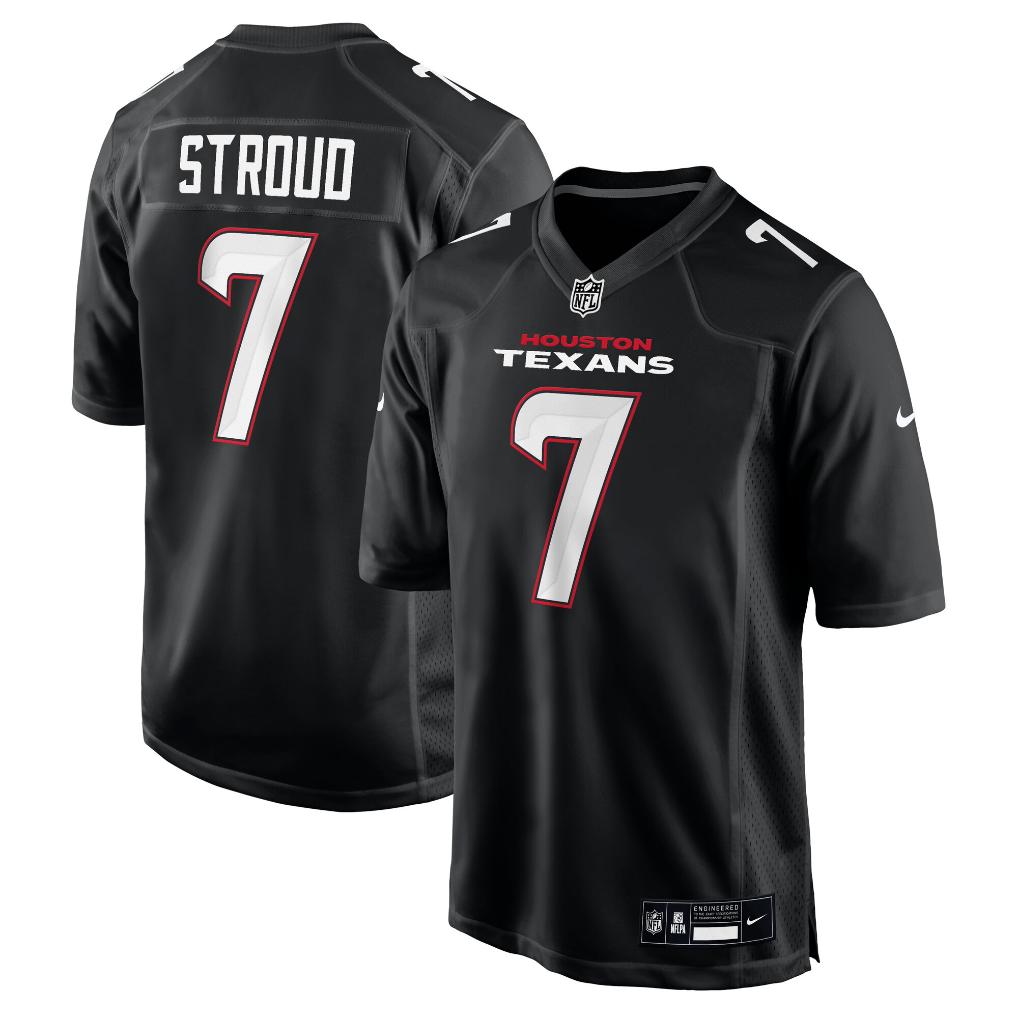 Men's Houston Texans C.J. Stroud Carbon Black Fashion Jersey JS9142 nicesnker