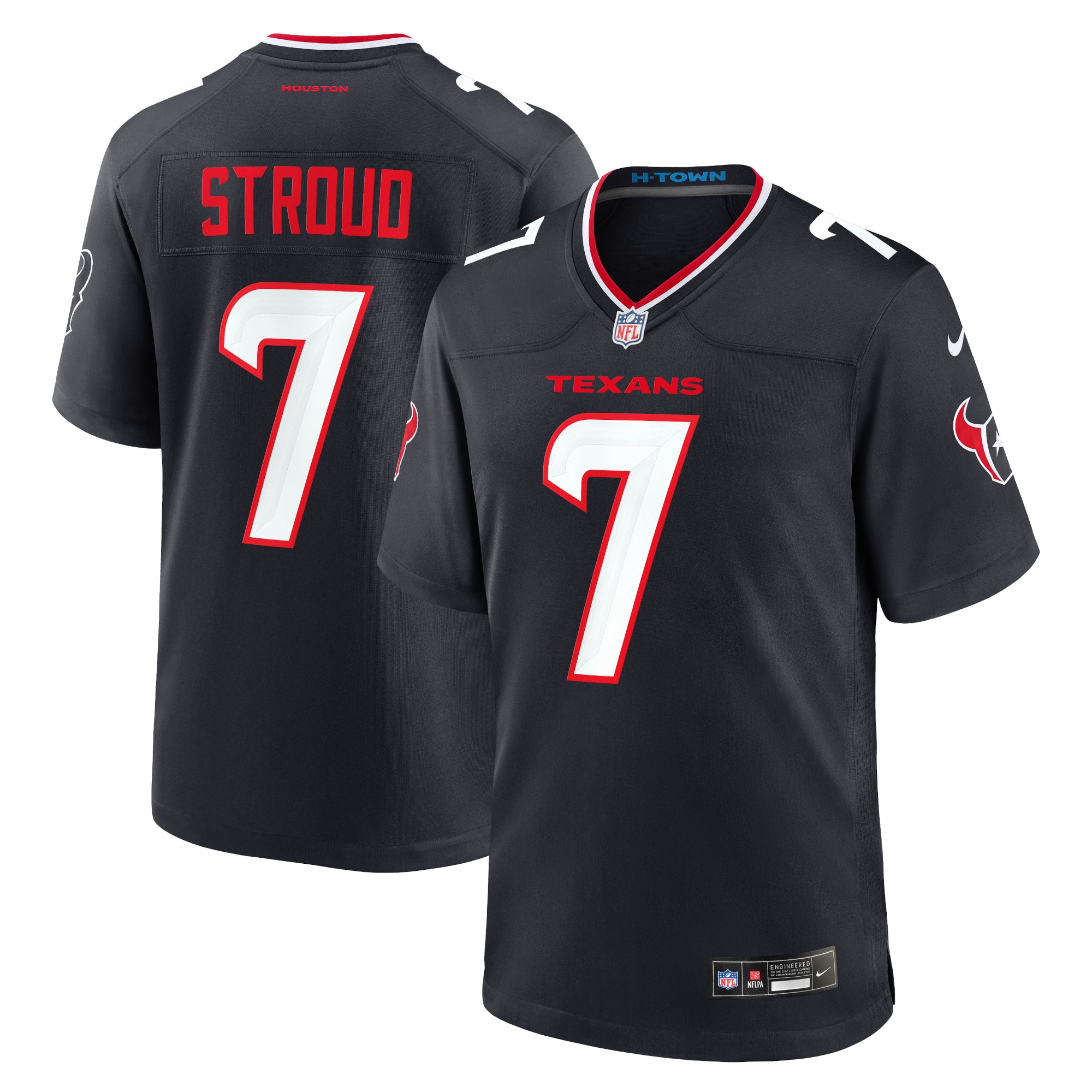 Men's Houston Texans C.J. Stroud Navy Game Jersey JS5288 nicesnker
