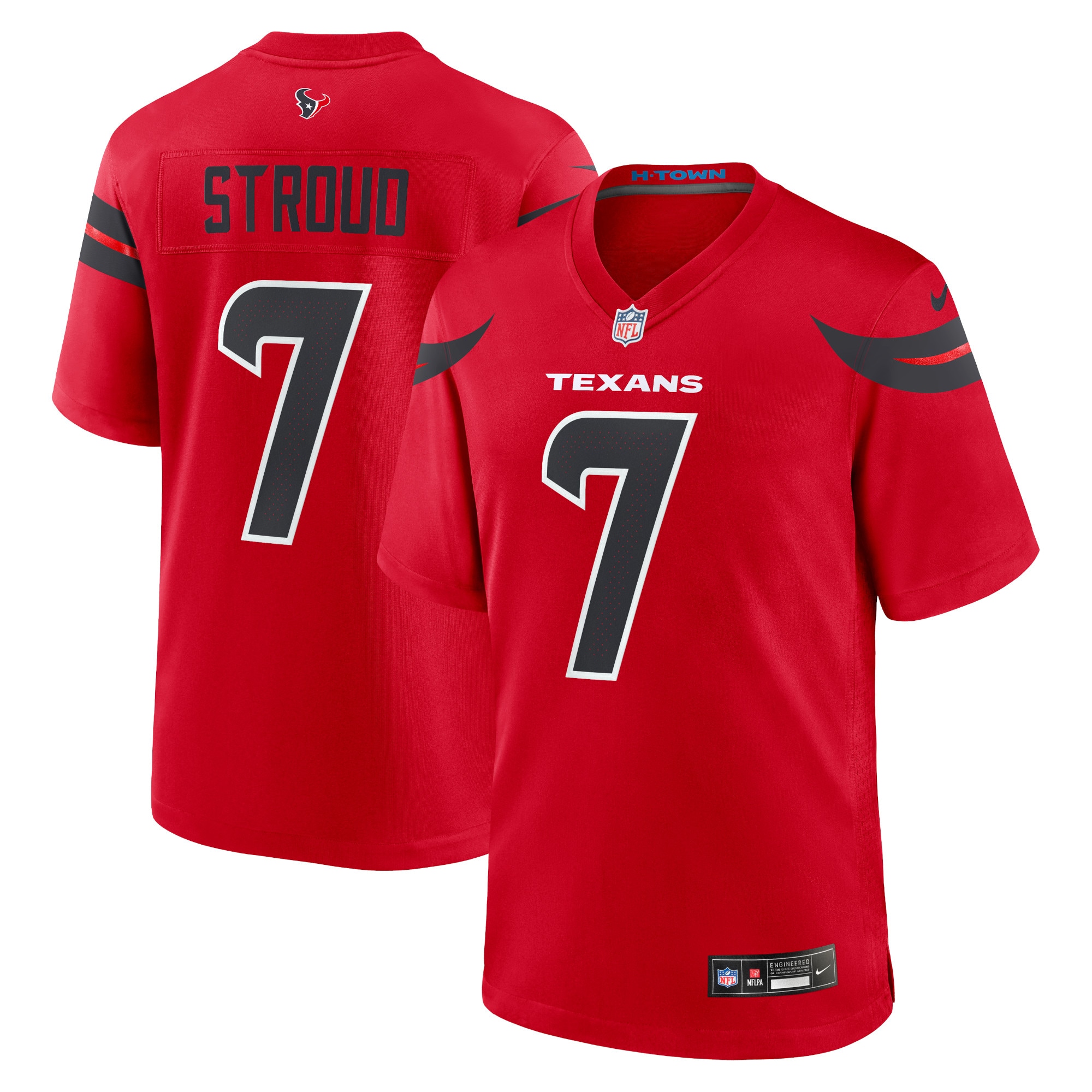 Men's Houston Texans C.J. Stroud Red Alternate Game Jersey JS3592 nicesnker