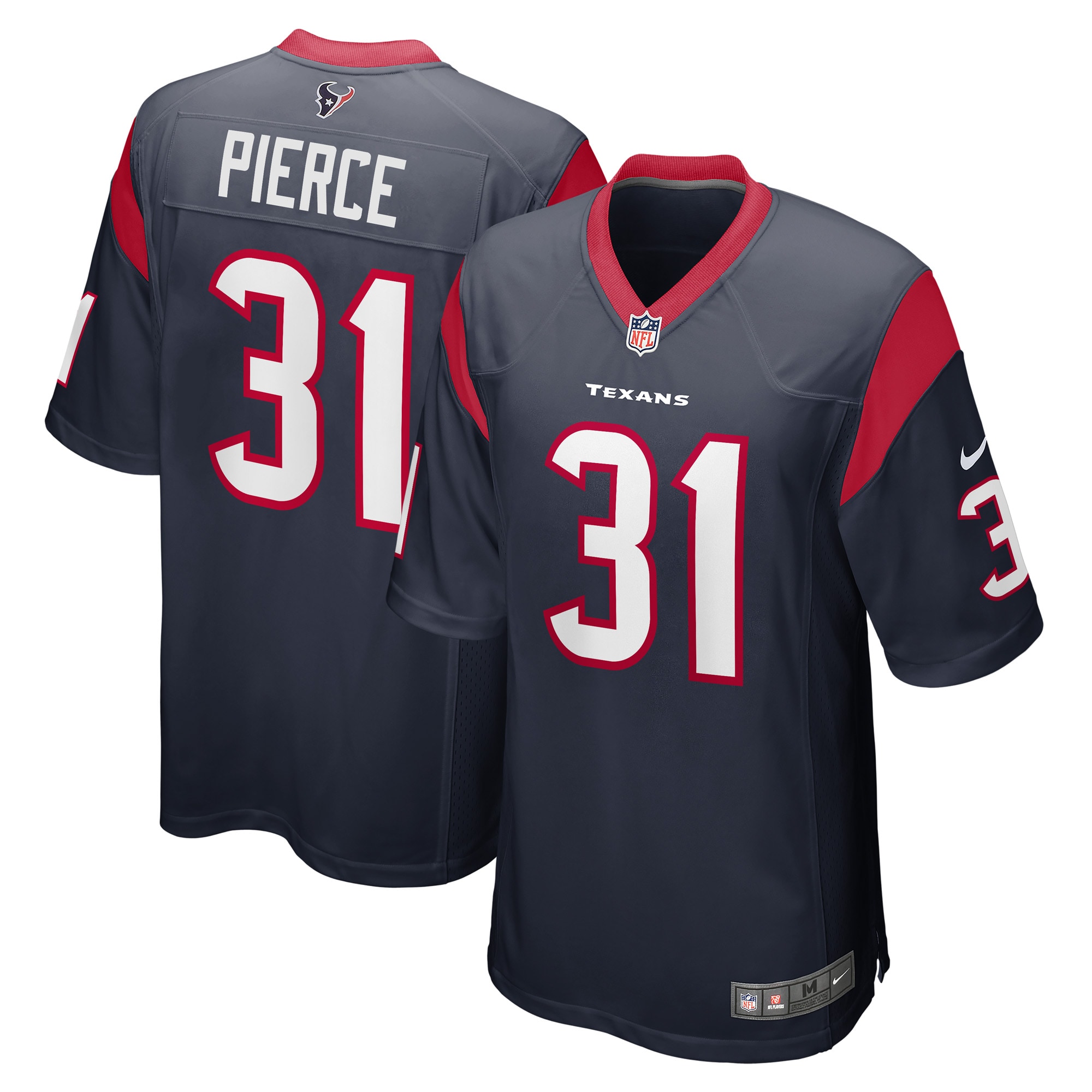 Men's Houston Texans Dameon Pierce Navy Game Player Jersey JS5955 nicesnker