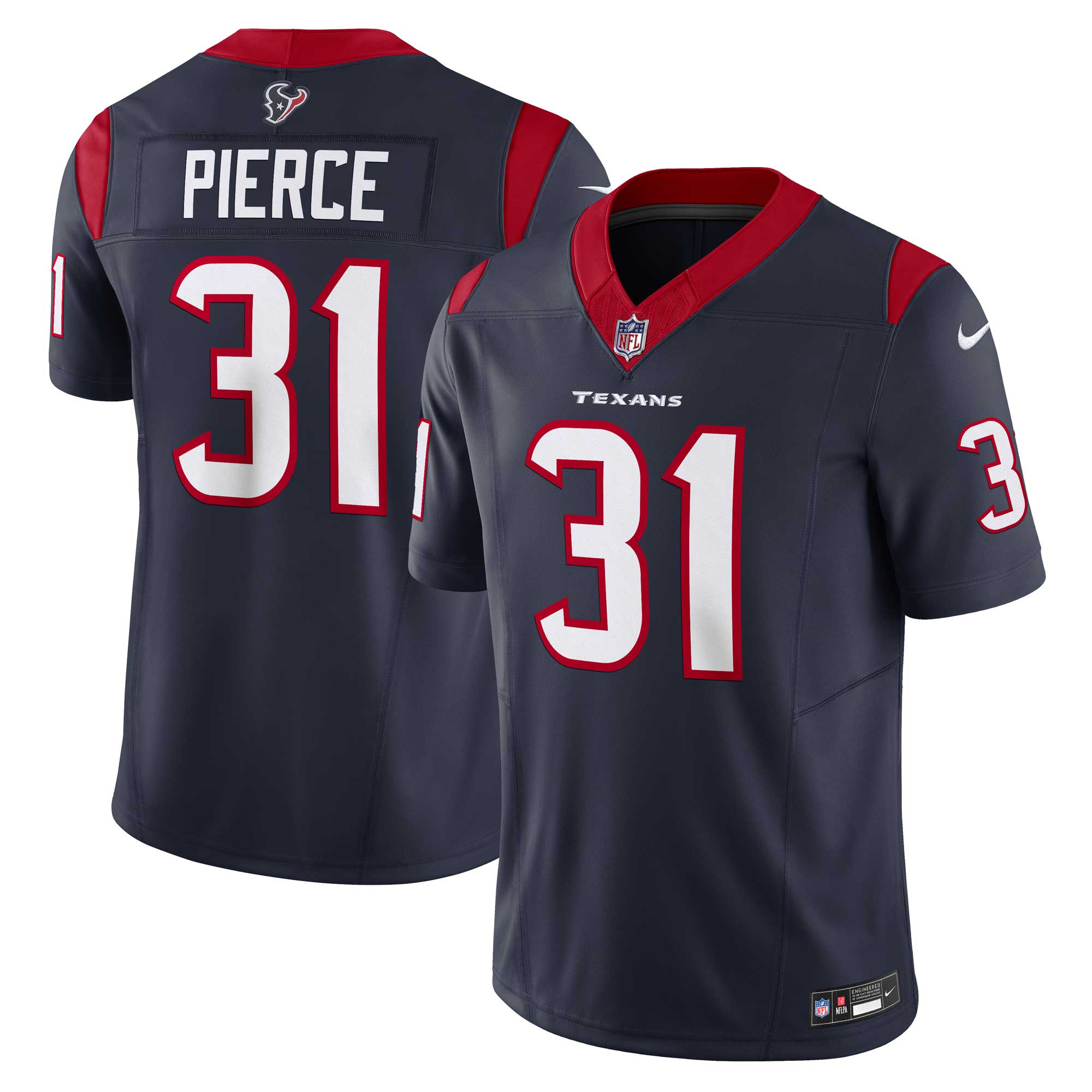 Men's Houston Texans Dameon Pierce Navy Vapor F.U.S.E. Limited Jersey JS8942 nicesnker
