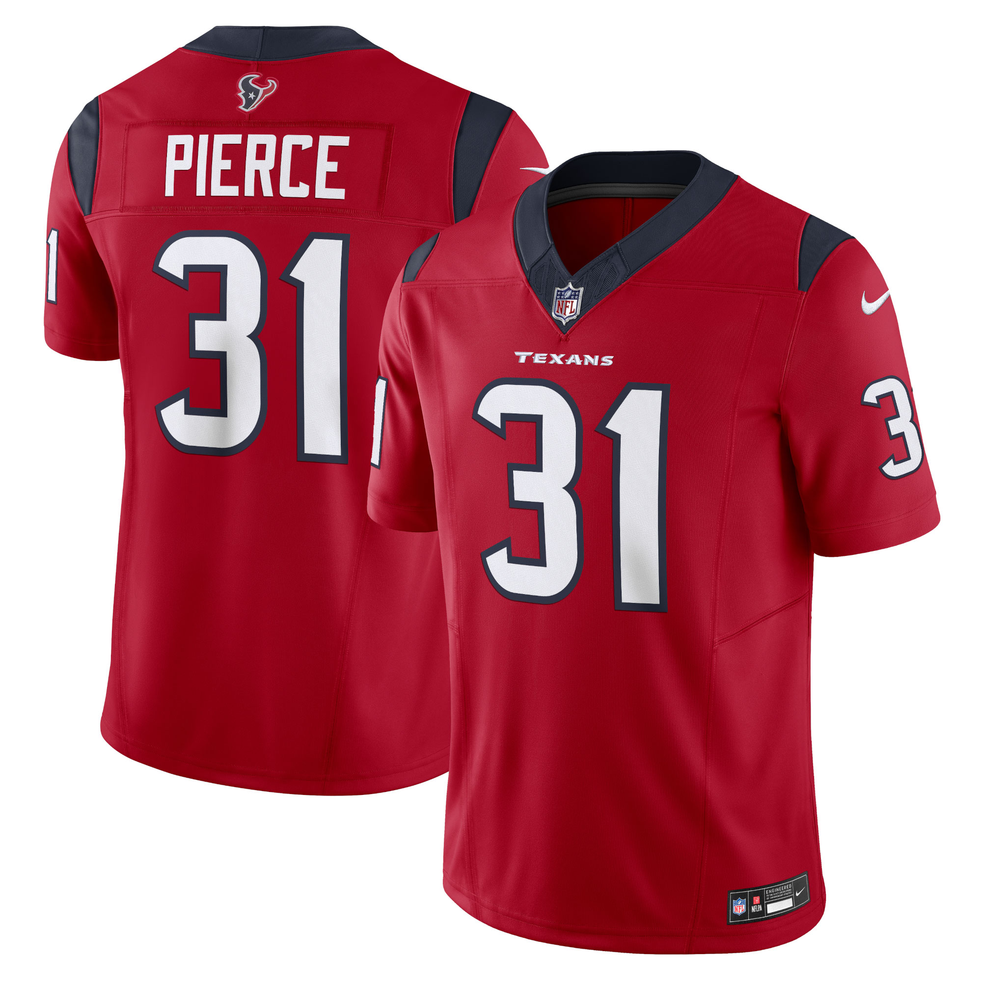 Men's Houston Texans Dameon Pierce Red Vapor F.U.S.E. Limited Jersey JS1200 nicesnker