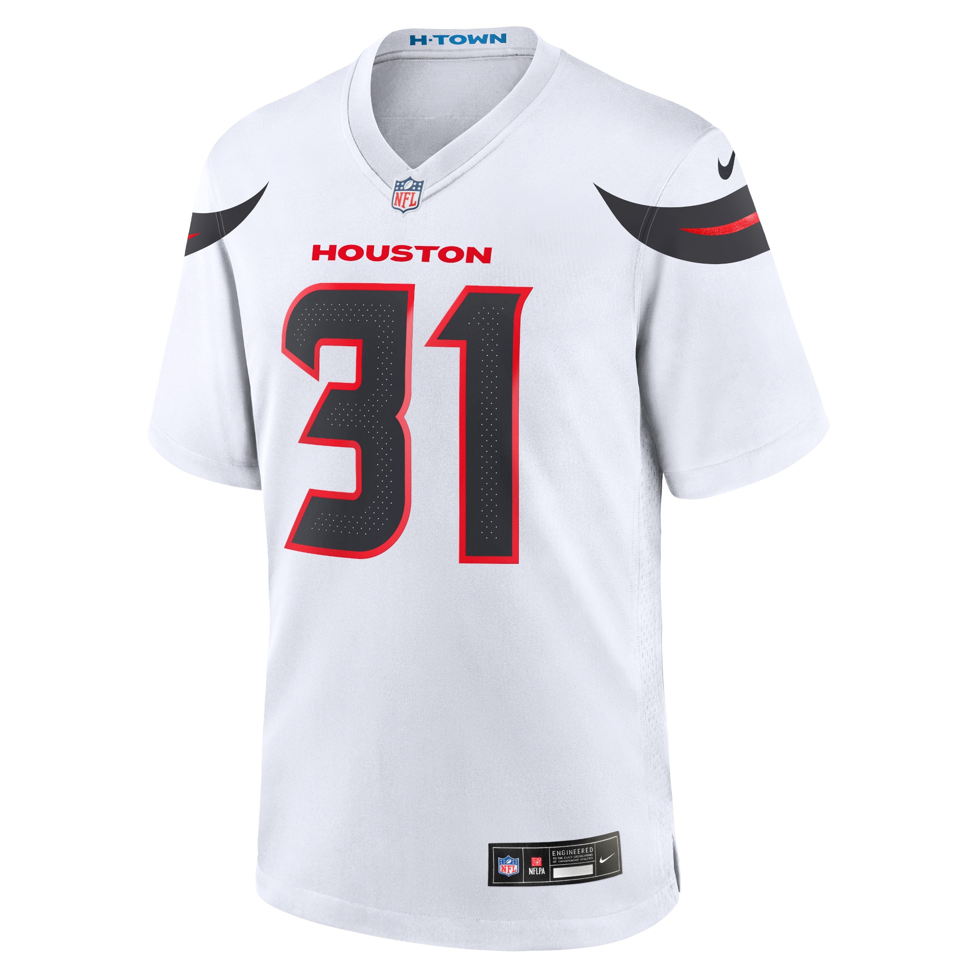 Alternative view of Men's Houston Texans Dameon Pierce White Game Jersey JS2968 nicesnker