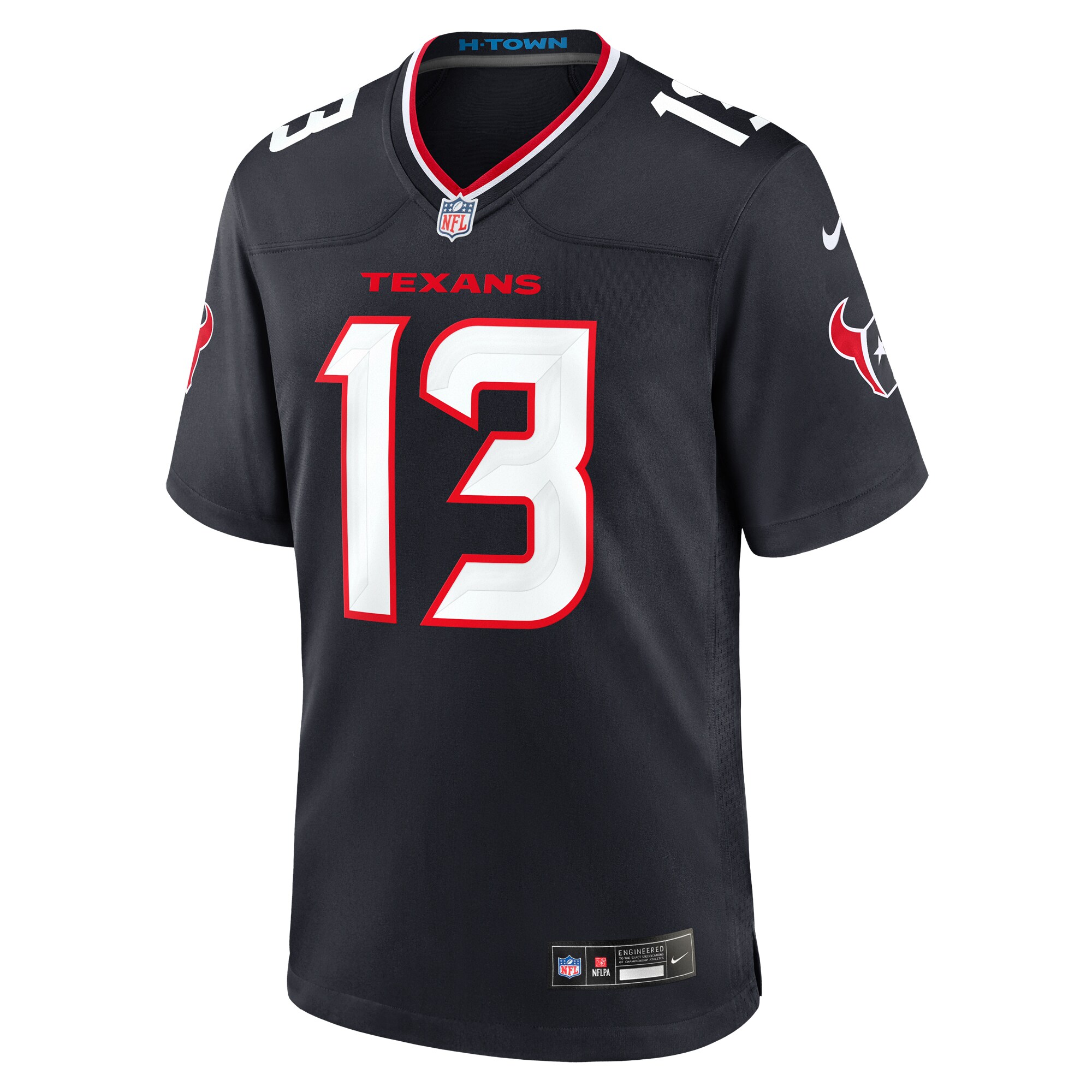 Alternative view of Men's Houston Texans DelShawn Phillips Navy Team Game Jersey JS9294 nicesnker