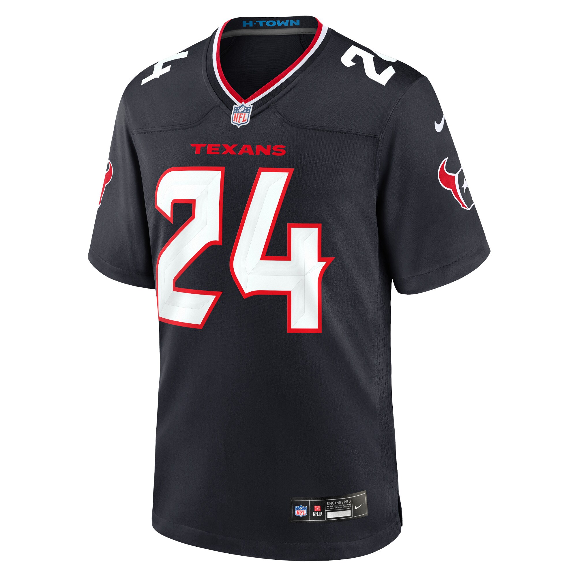 Alternative view of Men's Houston Texans Derek Stingley Jr. Navy Game Jersey JS4287 nicesnker