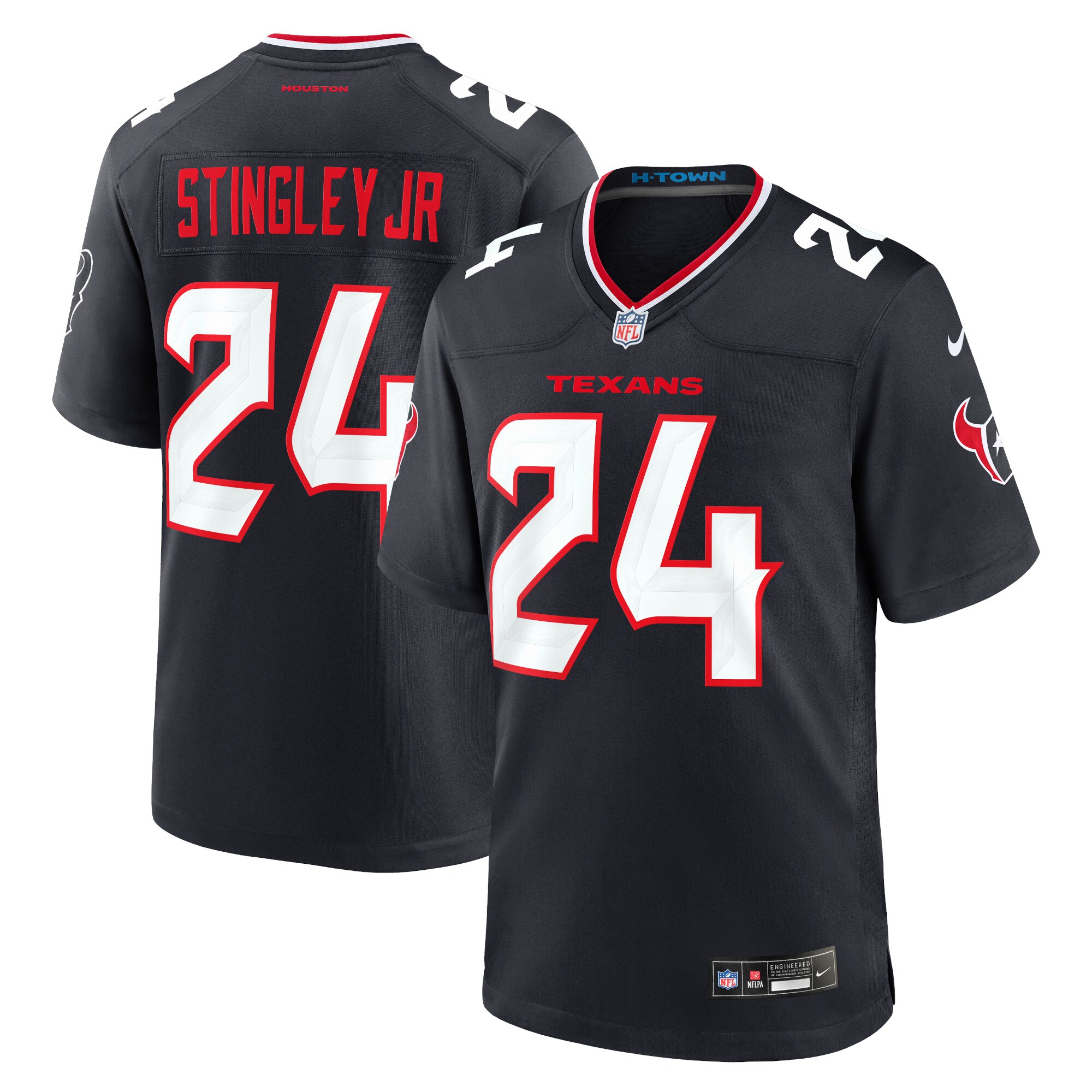 Men's Houston Texans Derek Stingley Jr. Navy Game Jersey JS4287 nicesnker