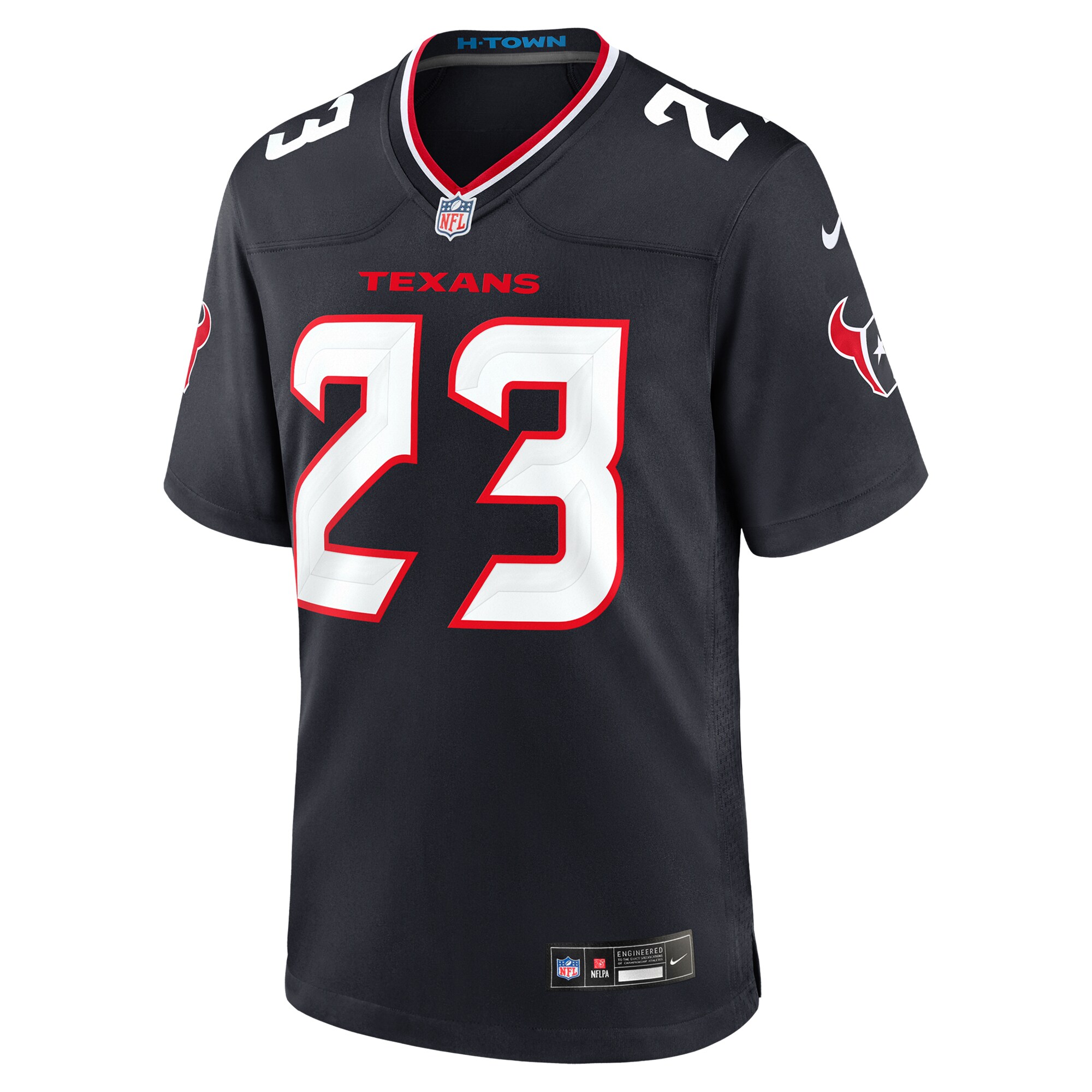 Alternative view of Men's Houston Texans Eric Murray Navy Team Game Jersey JS5475 nicesnker