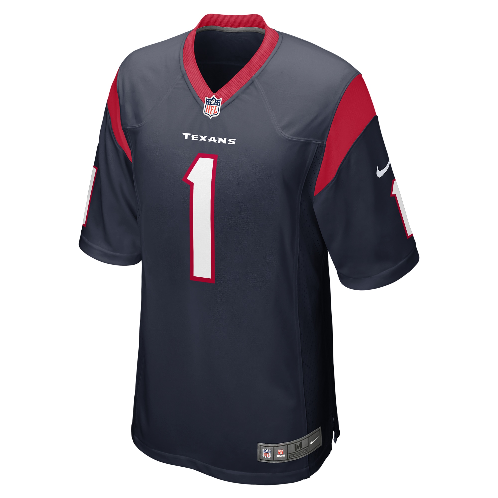 Alternative view of Men's Houston Texans Jimmie Ward Navy Game Player Jersey JS7354 nicesnker