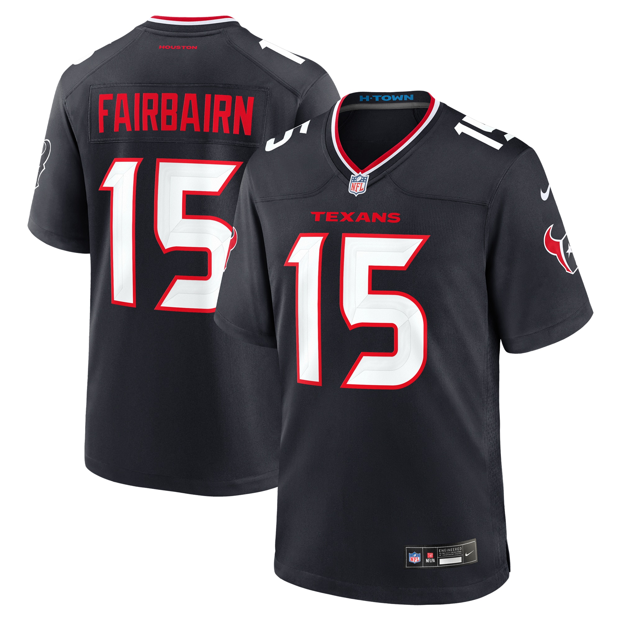 Men's Houston Texans Ka'imi Fairbairn Navy Team Game Jersey JS6501 nicesnker
