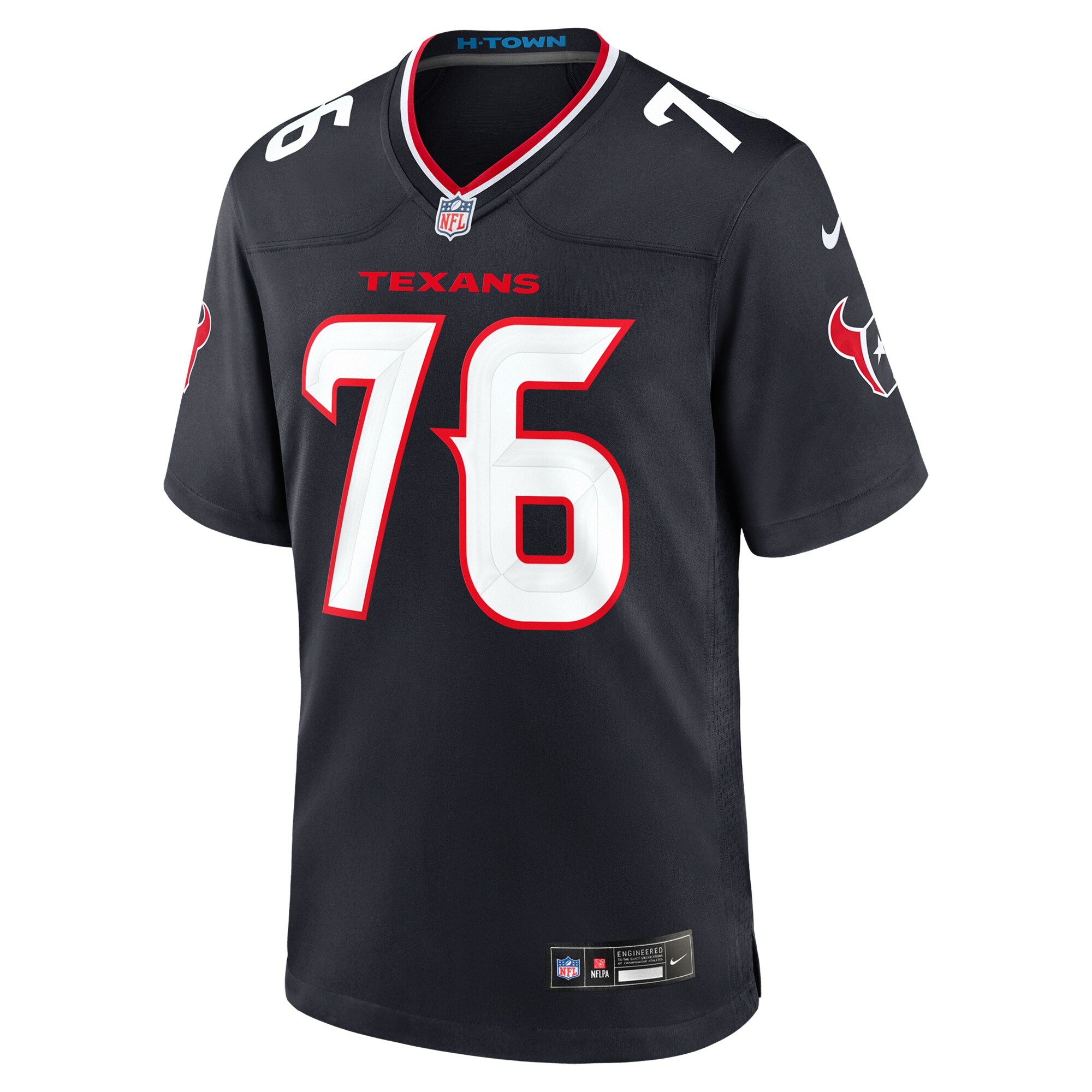 Alternative view of Men's Houston Texans Kenyon Green Navy Team Game Jersey JS3202 nicesnker