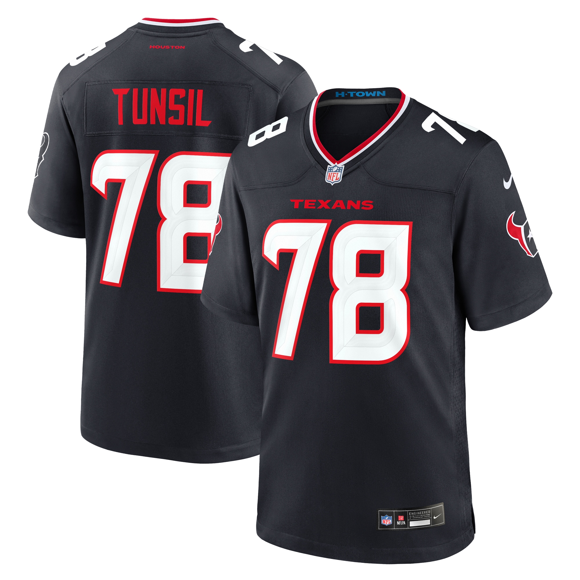 Men's Houston Texans Laremy Tunsil Navy Team Game Jersey JS6701 nicesnker