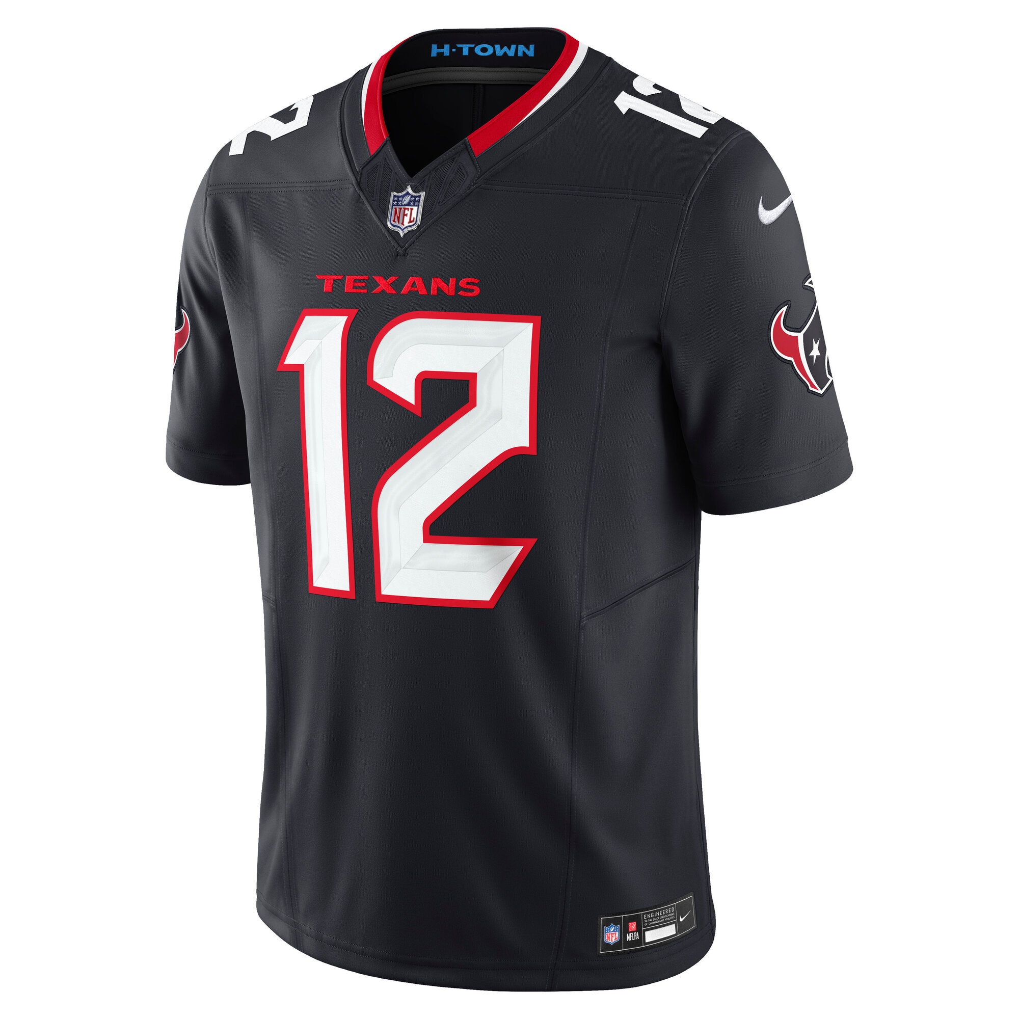 Alternative view of Men's Houston Texans Nico Collins Navy Team Vapor F.U.S.E. Limited Jersey JS2300 nicesnker