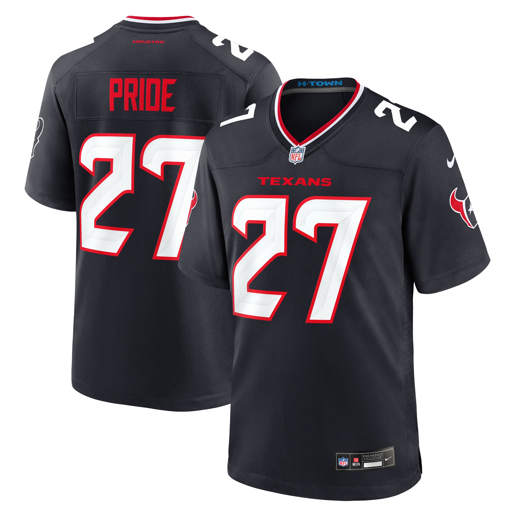 Men's Houston Texans Troy Pride Navy Team Game Jersey JS7120 nicesnker