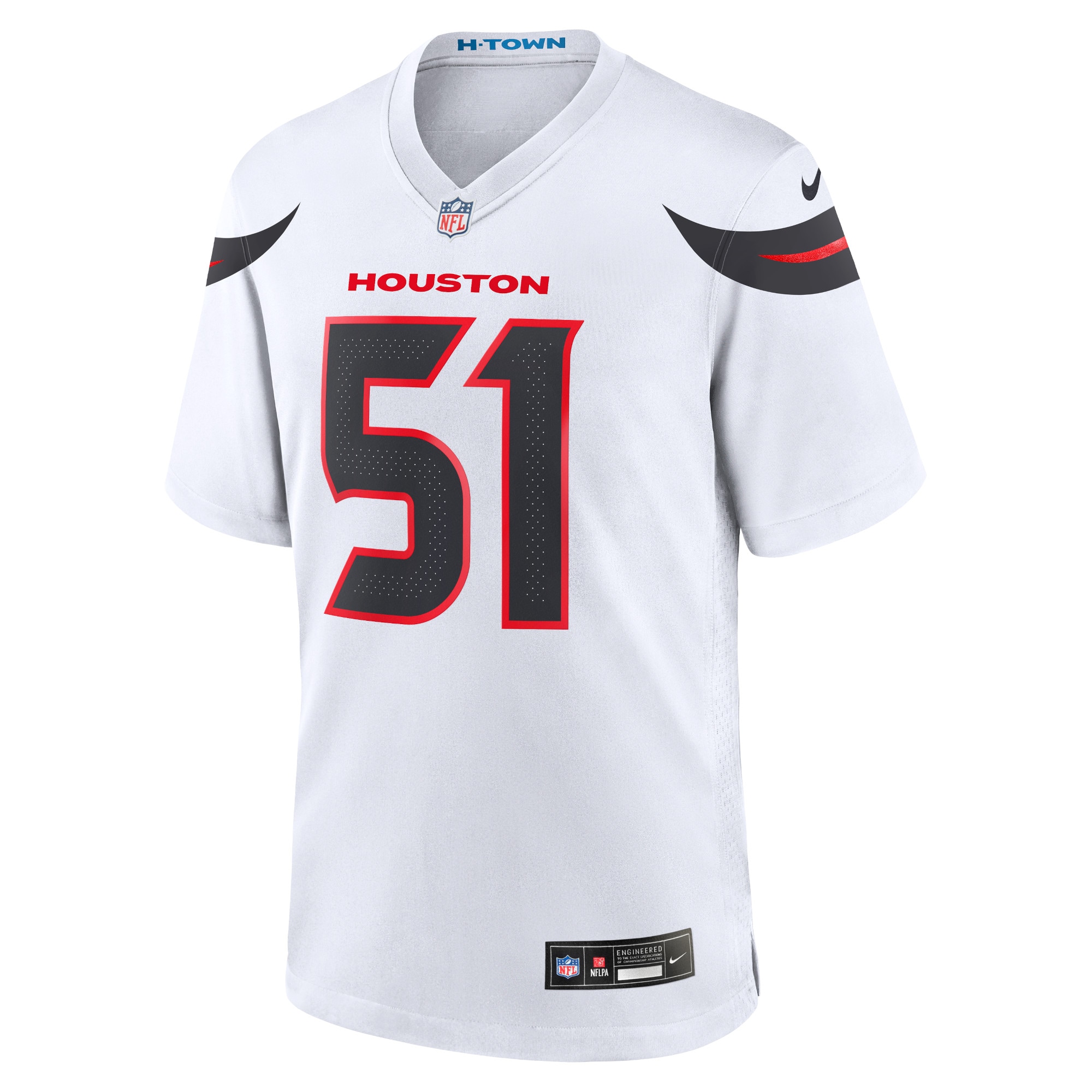 Alternative view of Men's Houston Texans Will Anderson Jr. White Game Jersey JS3670 nicesnker