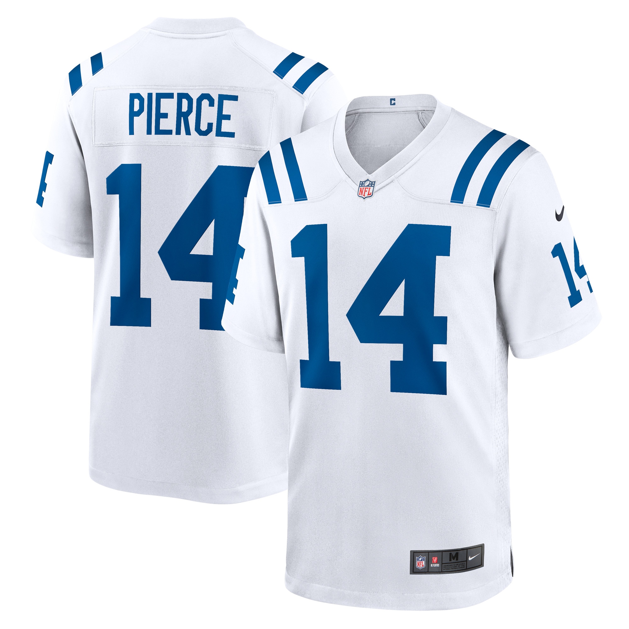 Men's Indianapolis Colts Alec Pierce White Away Game Player Jersey JS1229 nicesnker