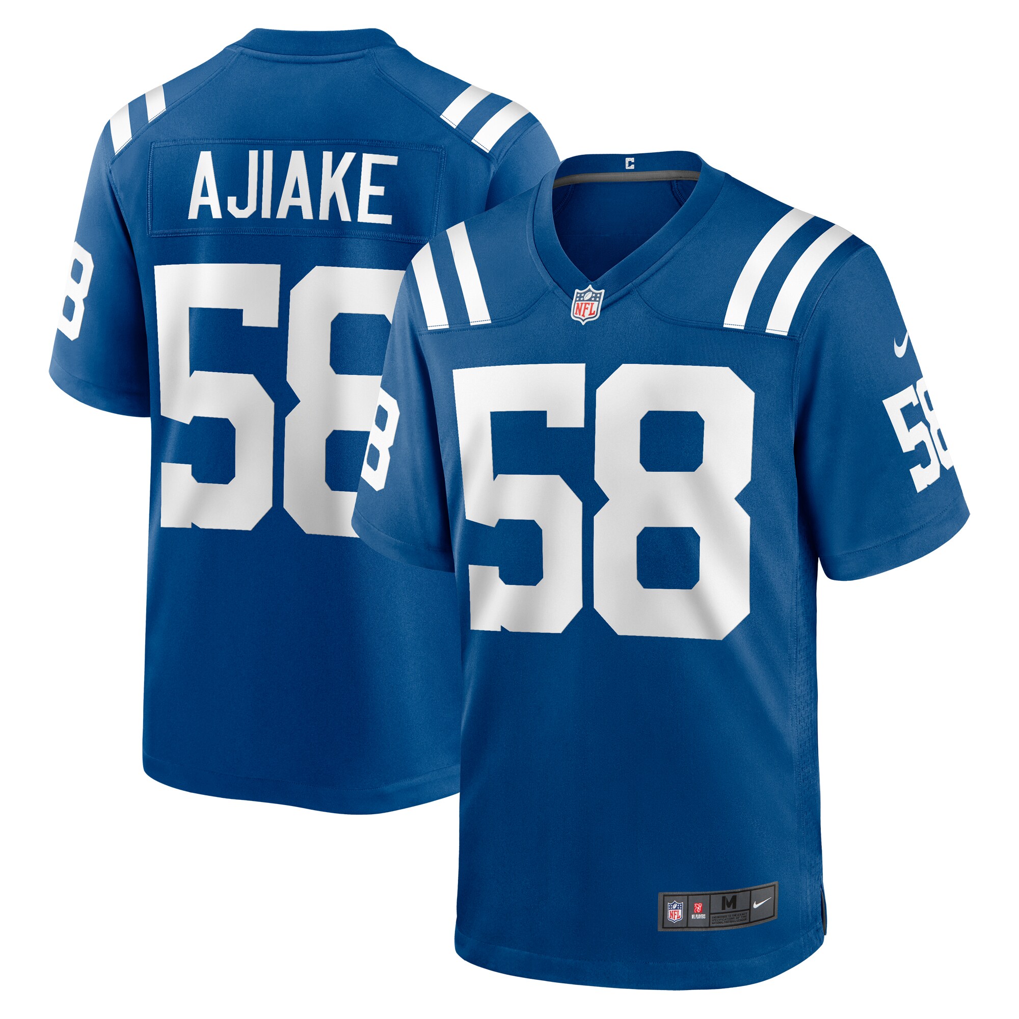 Men's Indianapolis Colts Austin Ajiake Royal Game Jersey JS9936 nicesnker