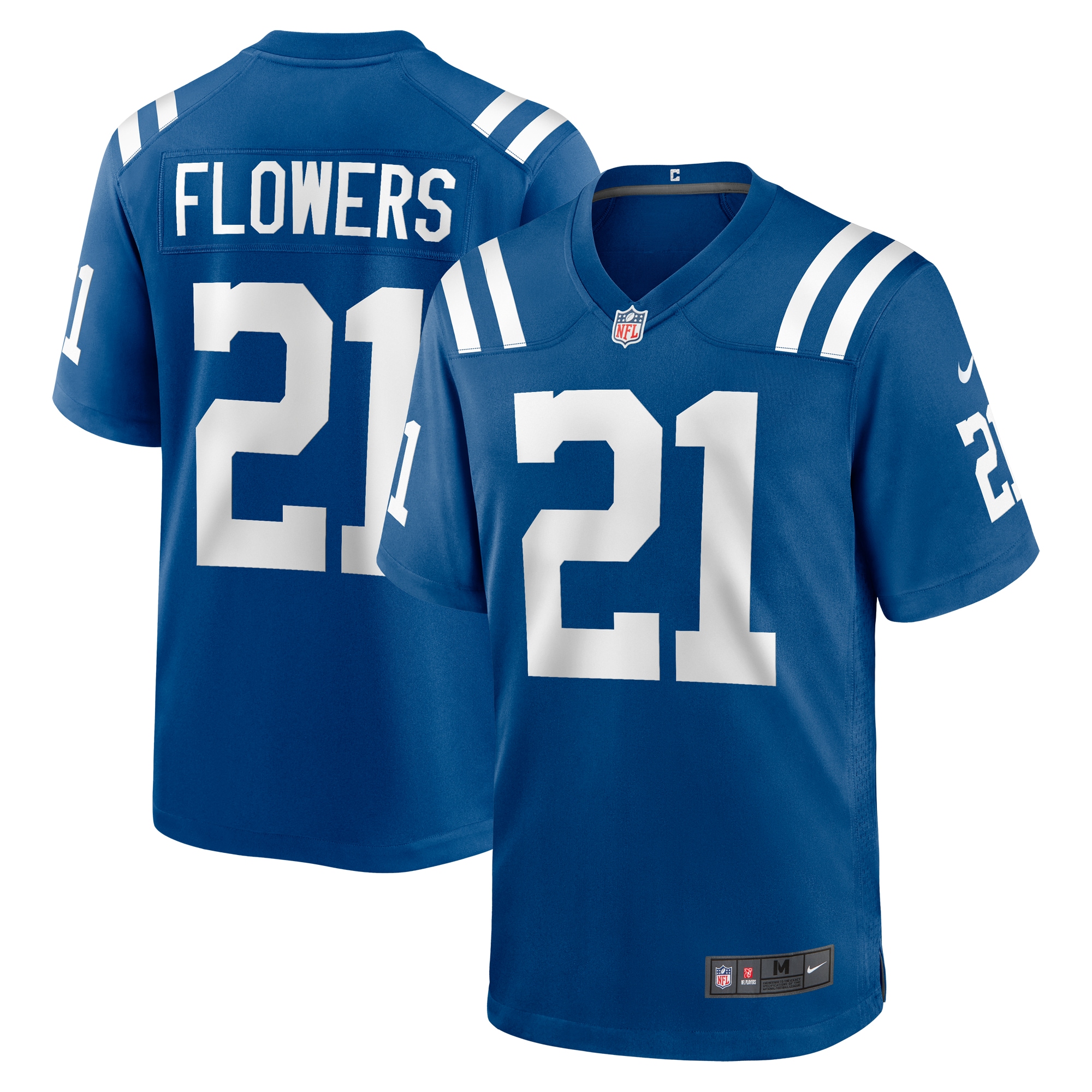 Men's Indianapolis Colts Dallis Flowers Royal Game Jersey JS1641 nicesnker