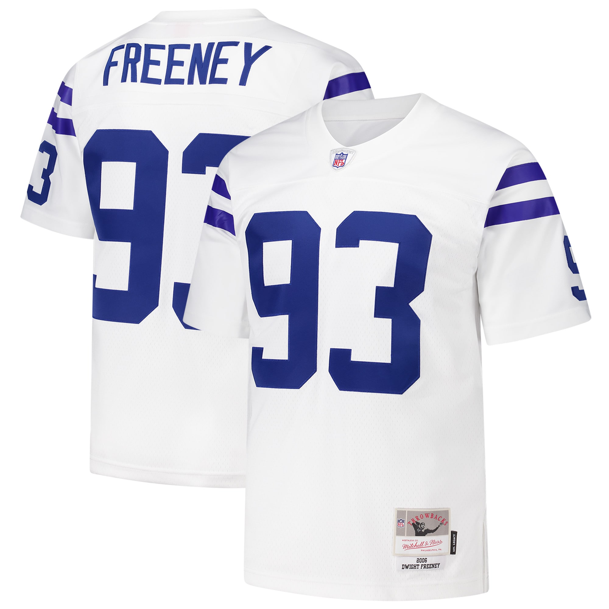 Men's Indianapolis Colts Dwight Freeney Mitchell & Ness White 2006 Legacy Jersey JS4573 nicesnker