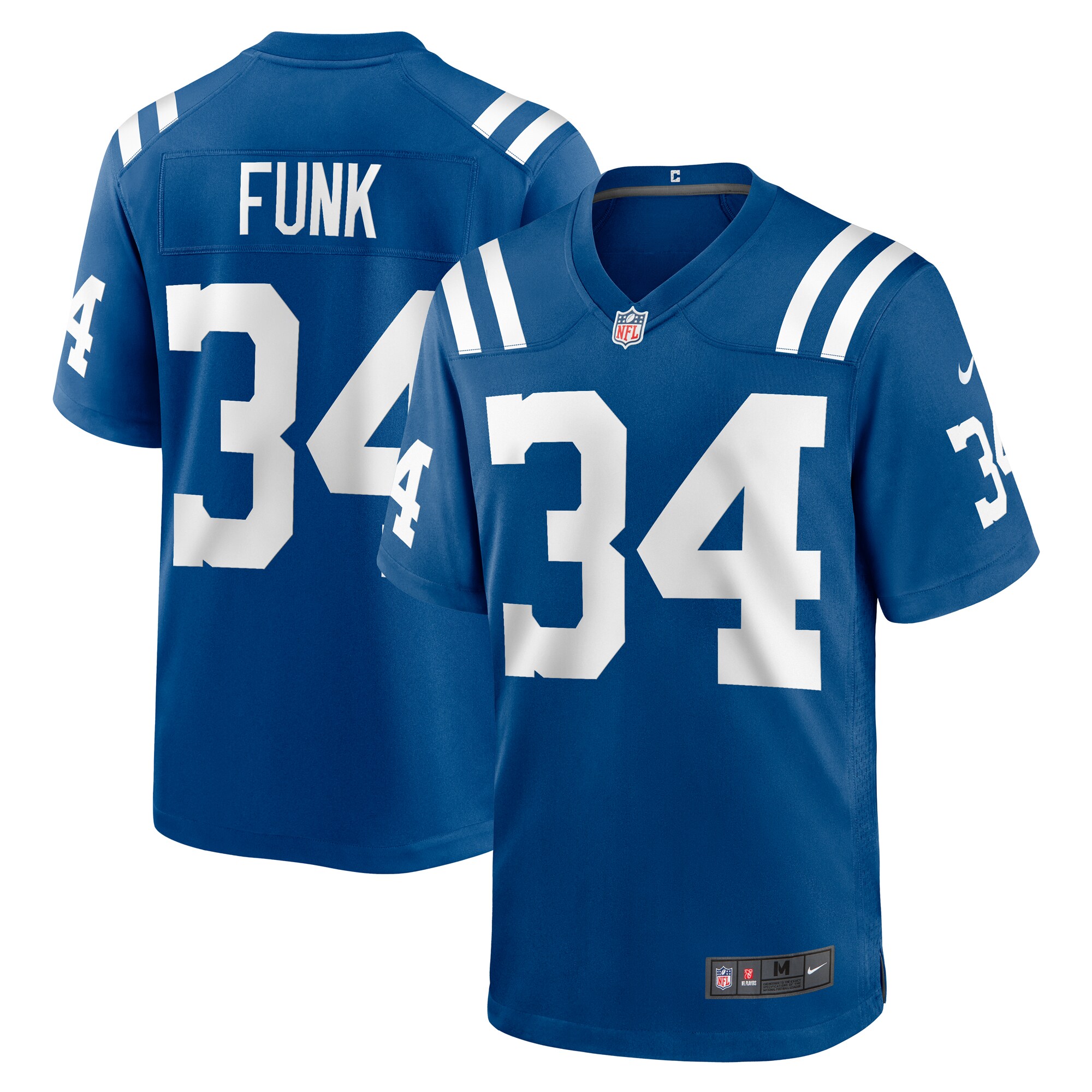 Men's Indianapolis Colts Jake Funk Royal Team Game Jersey JS5621 nicesnker